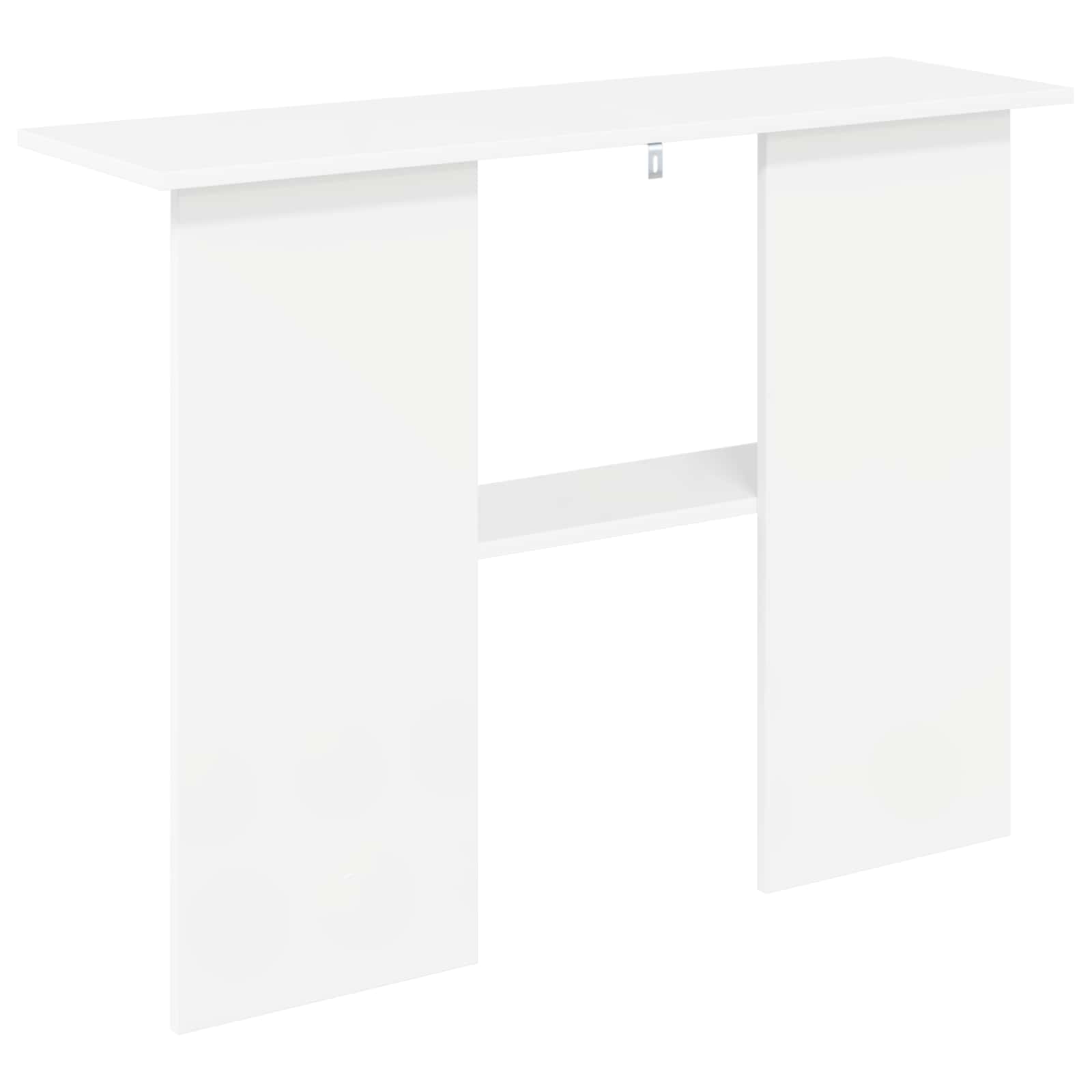 vidaXL Wandtafel Wit 100 x 30 x 75 cm Bewerkt hout