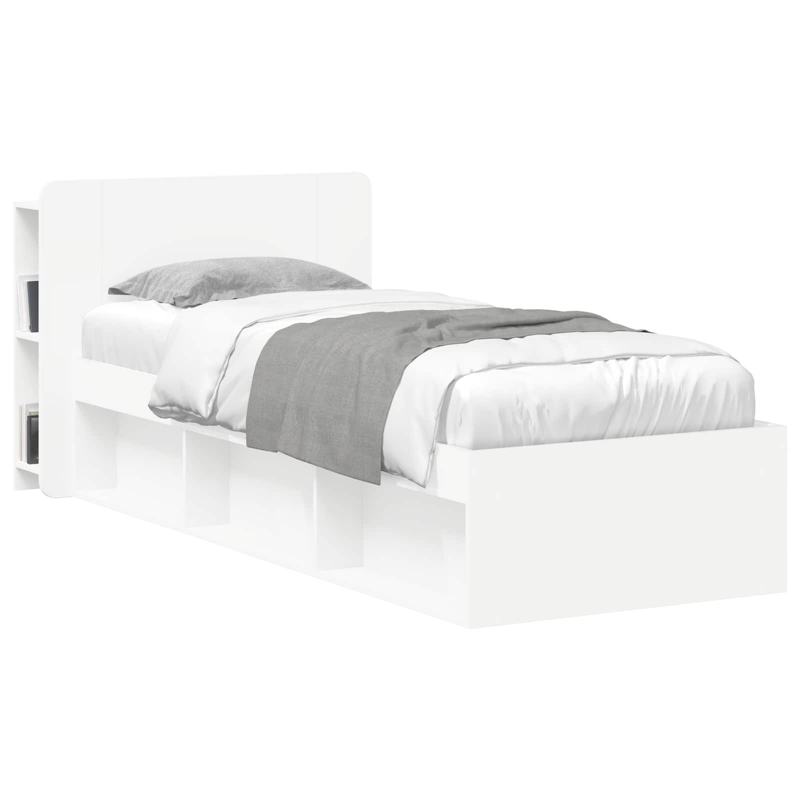 vidaXL Hoofdeinde kas Wit 135 x 18,5 x 80 cm Geconstrueerd hout