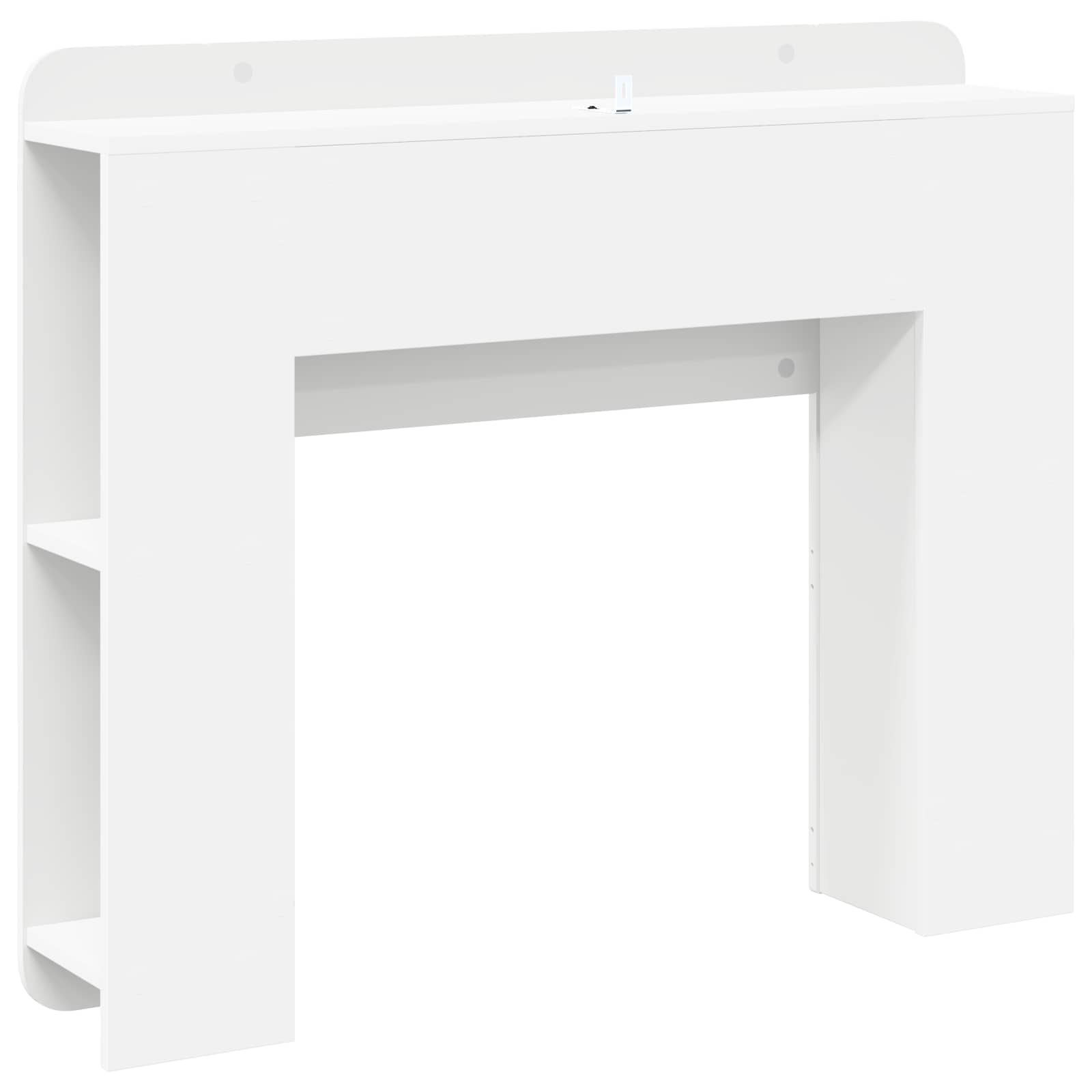 vidaXL Hoofdeinde kas Wit 135 x 18,5 x 80 cm Geconstrueerd hout