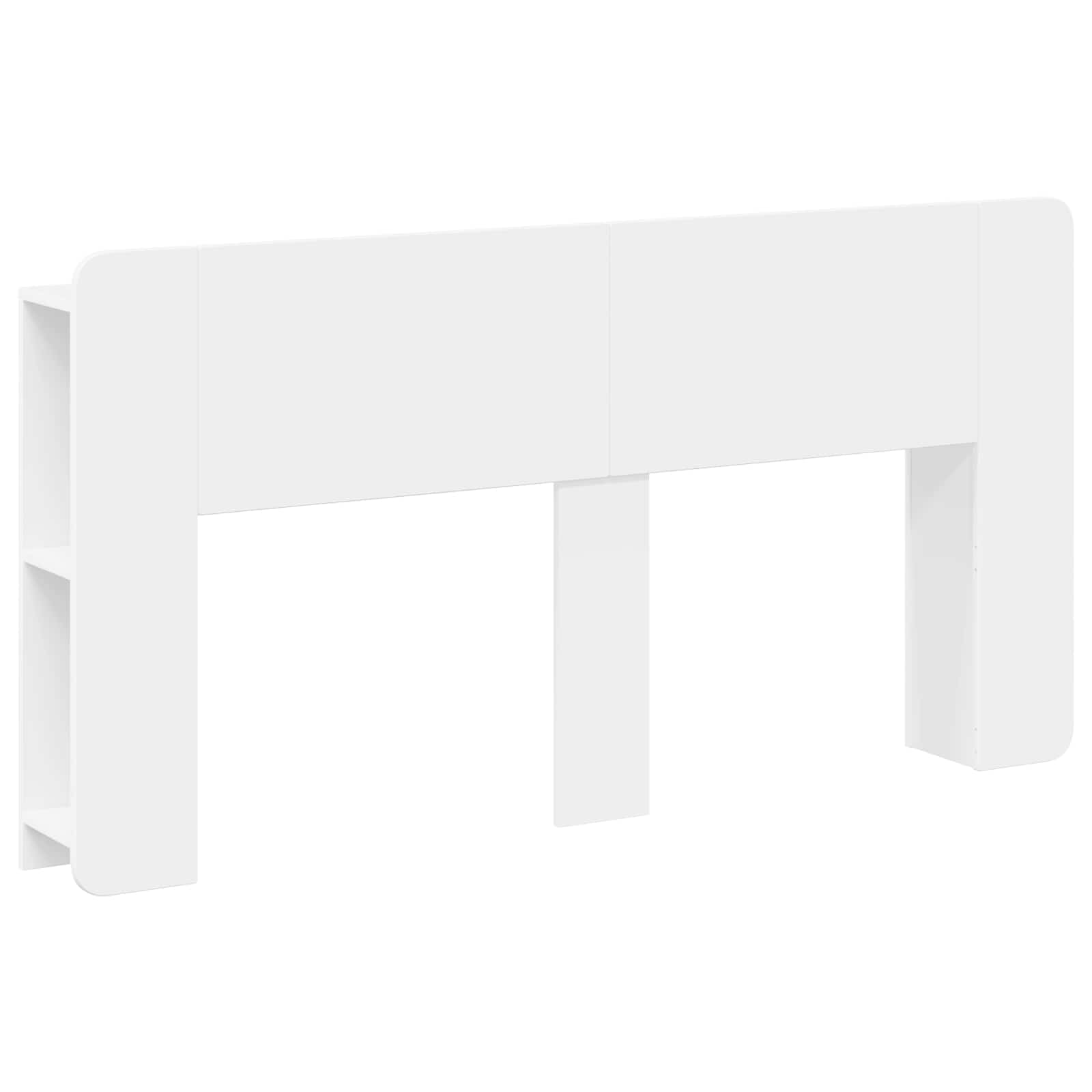 vidaXL Hoofdeinde kas Wit 135 x 18,5 x 80 cm Geconstrueerd hout