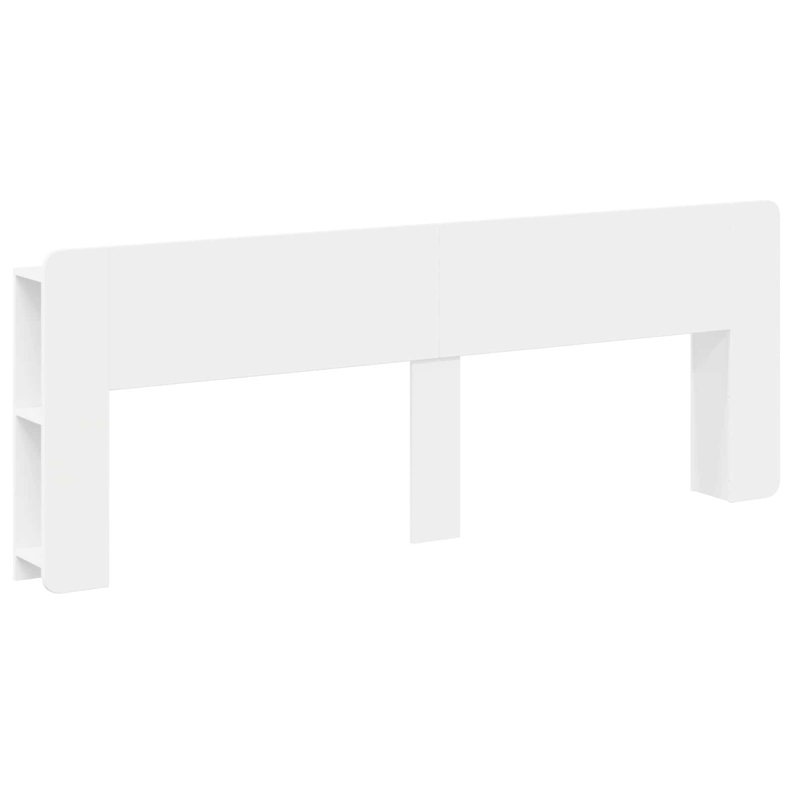 vidaXL Hoofdeinde kas Wit 135 x 18,5 x 80 cm Geconstrueerd hout