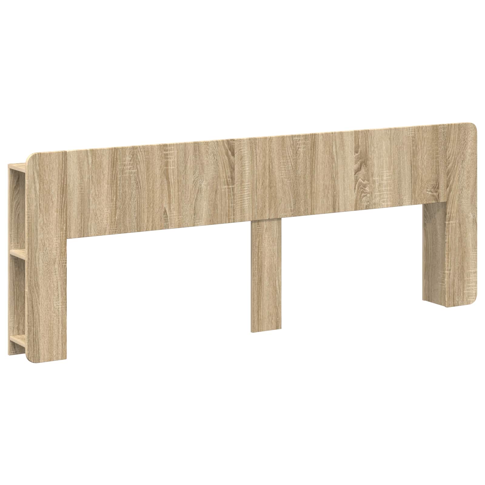 vidaXL Hoofdeinde kas Wit 135 x 18,5 x 80 cm Geconstrueerd hout
