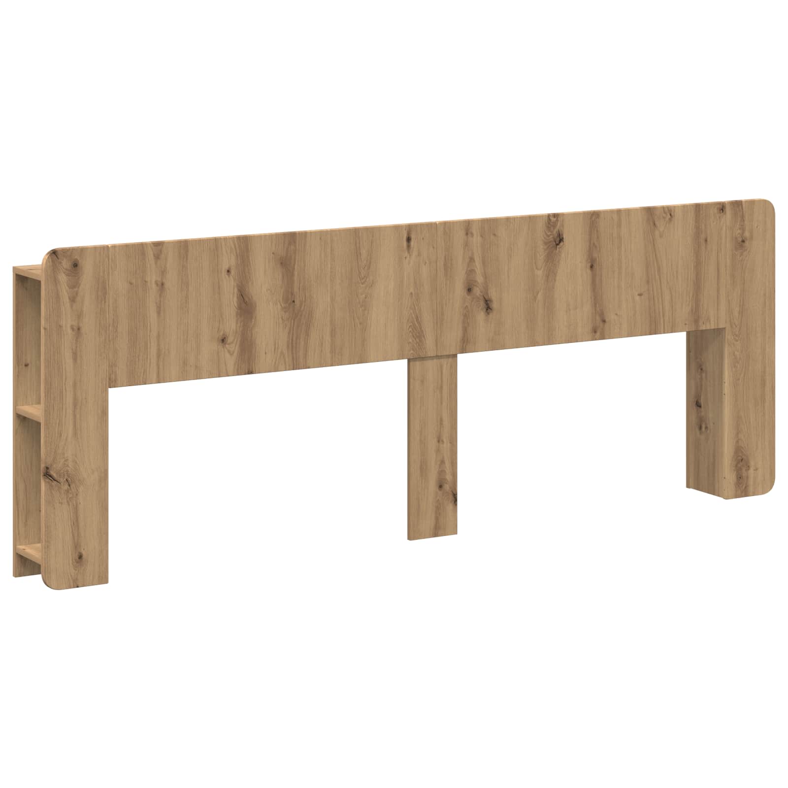 vidaXL Hoofdeinde kas Wit 135 x 18,5 x 80 cm Geconstrueerd hout