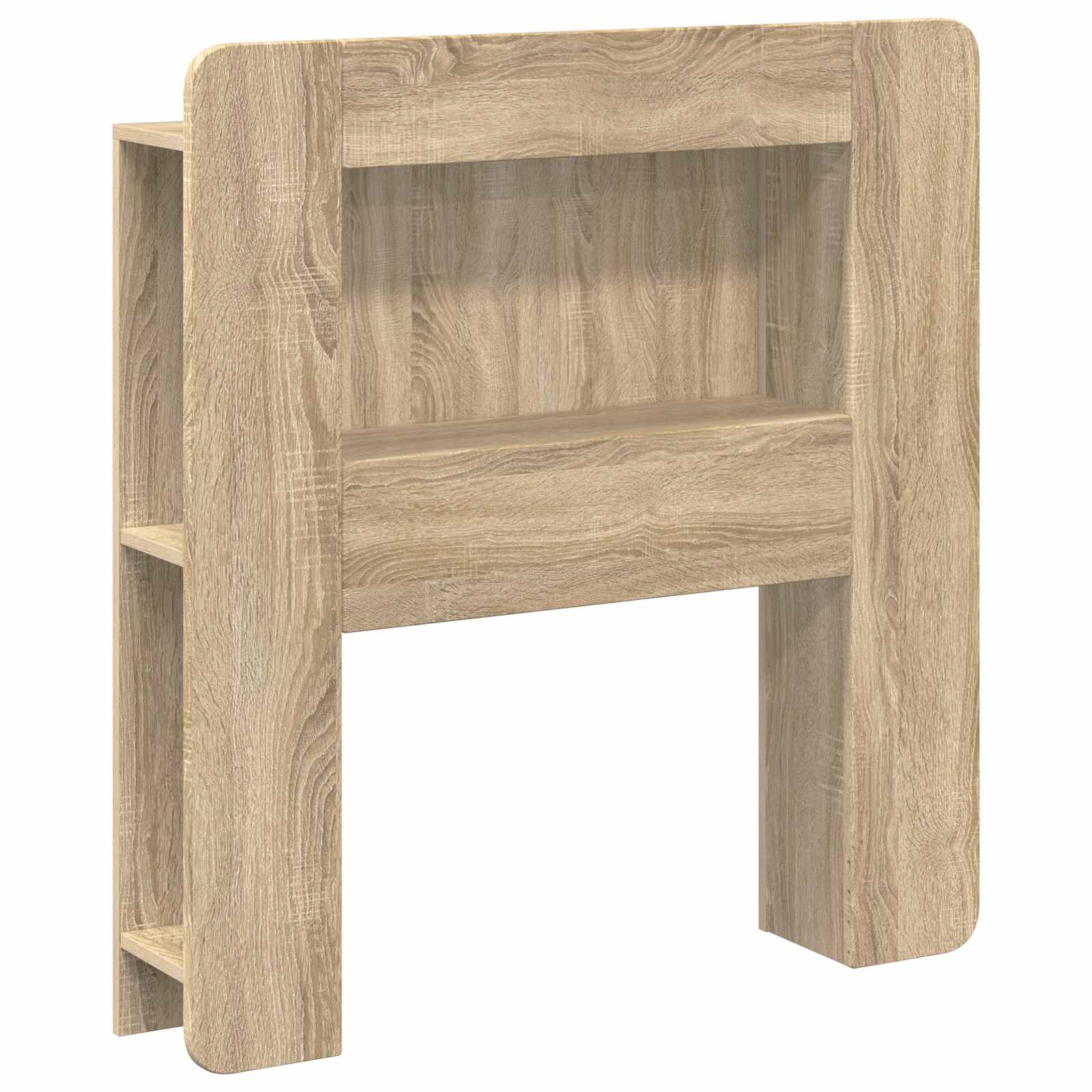 vidaXL Hoofdbordkast met opslag Gerookt Eiken 215 x 18,5 x 100 cm