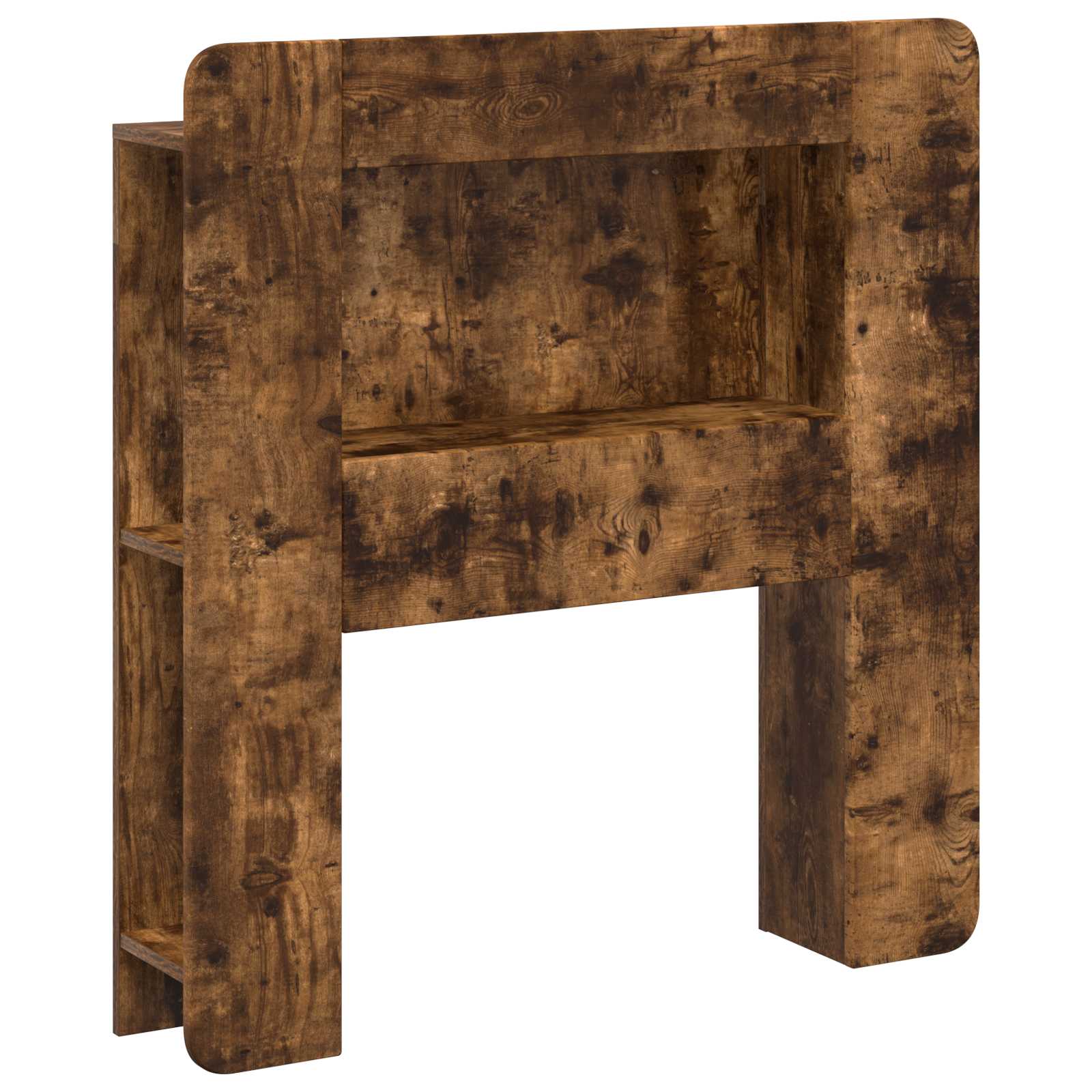 vidaXL Hoofdbordkast met opslag Gerookt Eiken 215 x 18,5 x 100 cm
