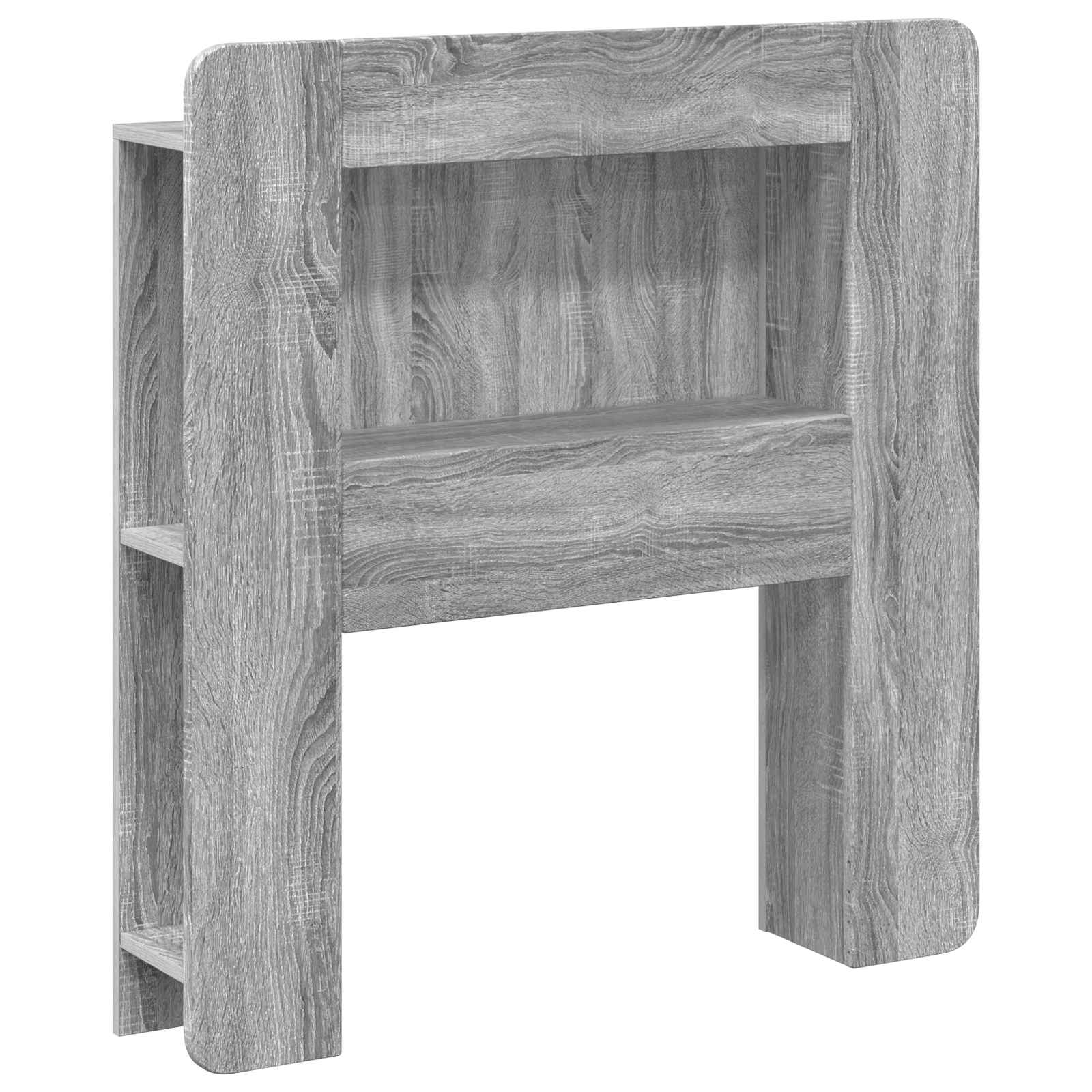 vidaXL Hoofdbordkast met opslag Gerookt Eiken 215 x 18,5 x 100 cm