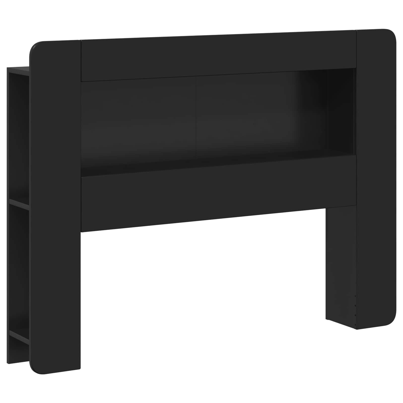 vidaXL Hoofdbordkast met opslag Gerookt Eiken 215 x 18,5 x 100 cm