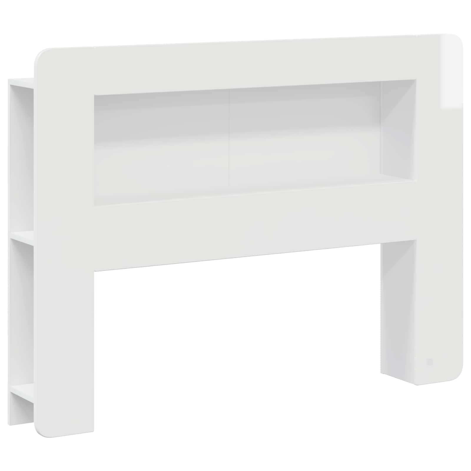 vidaXL Hoofdbordkast met opslag Gerookt Eiken 215 x 18,5 x 100 cm