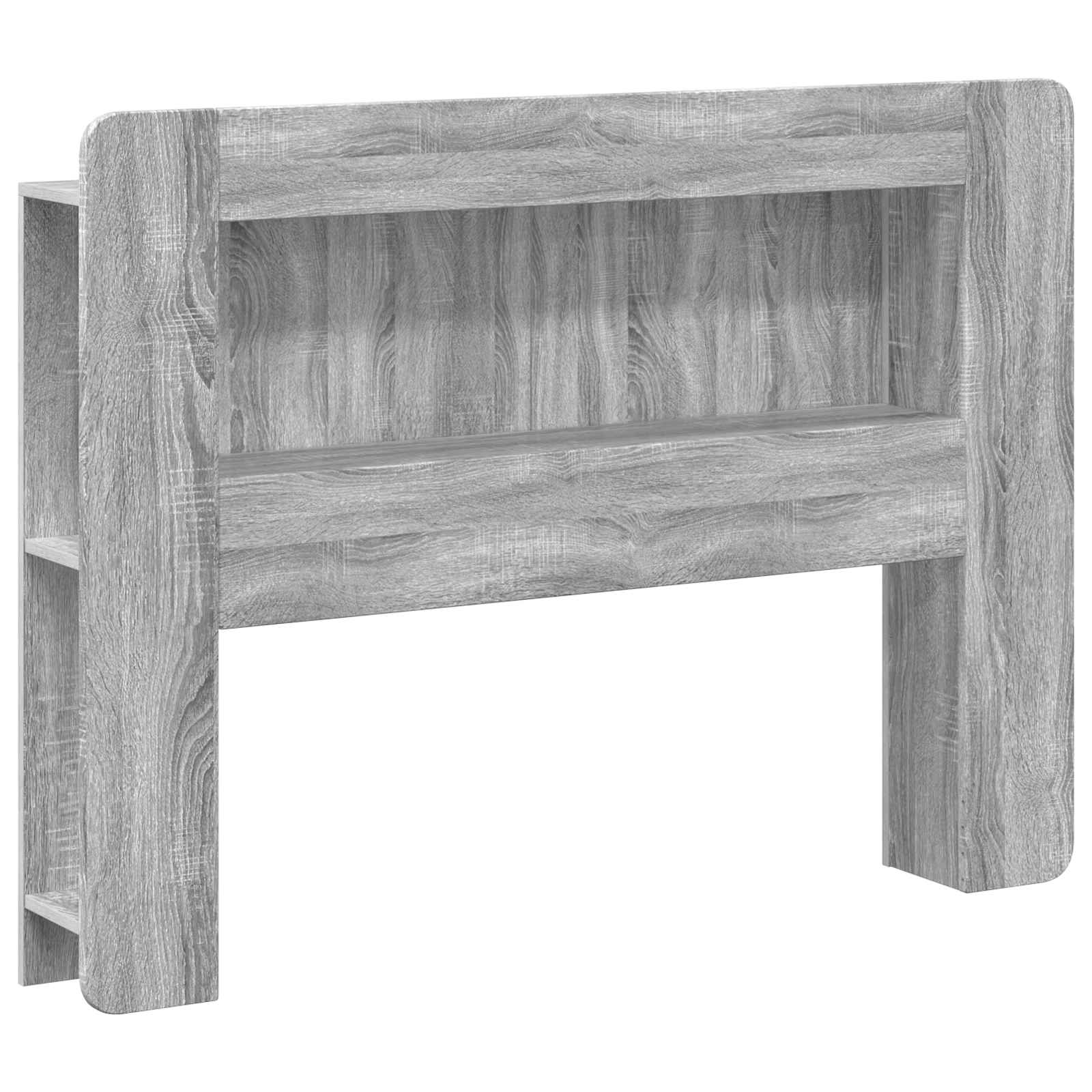 vidaXL Hoofdbordkast met opslag Gerookt Eiken 215 x 18,5 x 100 cm