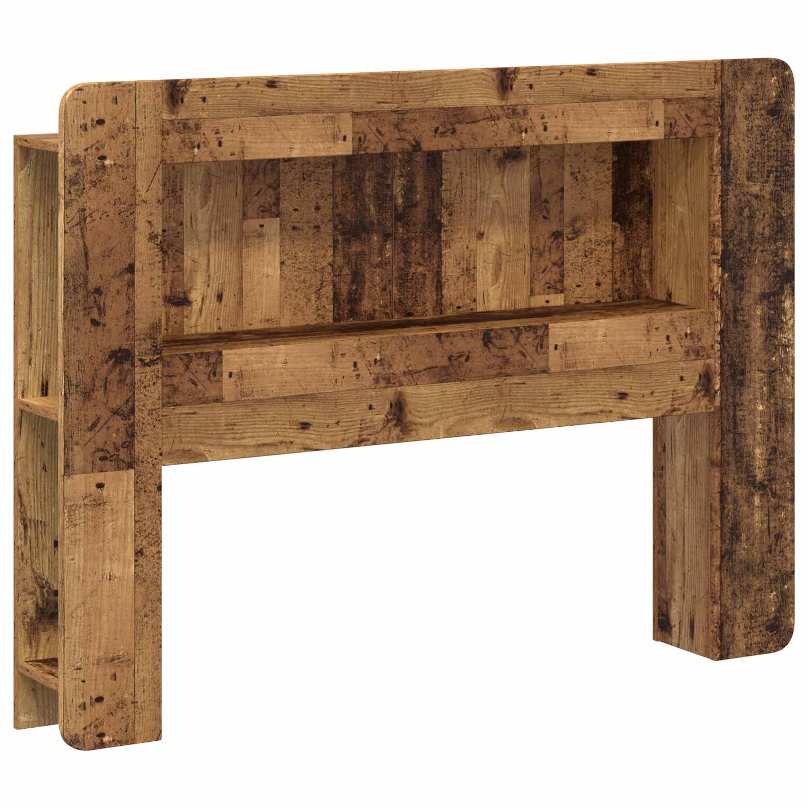 vidaXL Hoofdbordkast met opslag Gerookt Eiken 215 x 18,5 x 100 cm