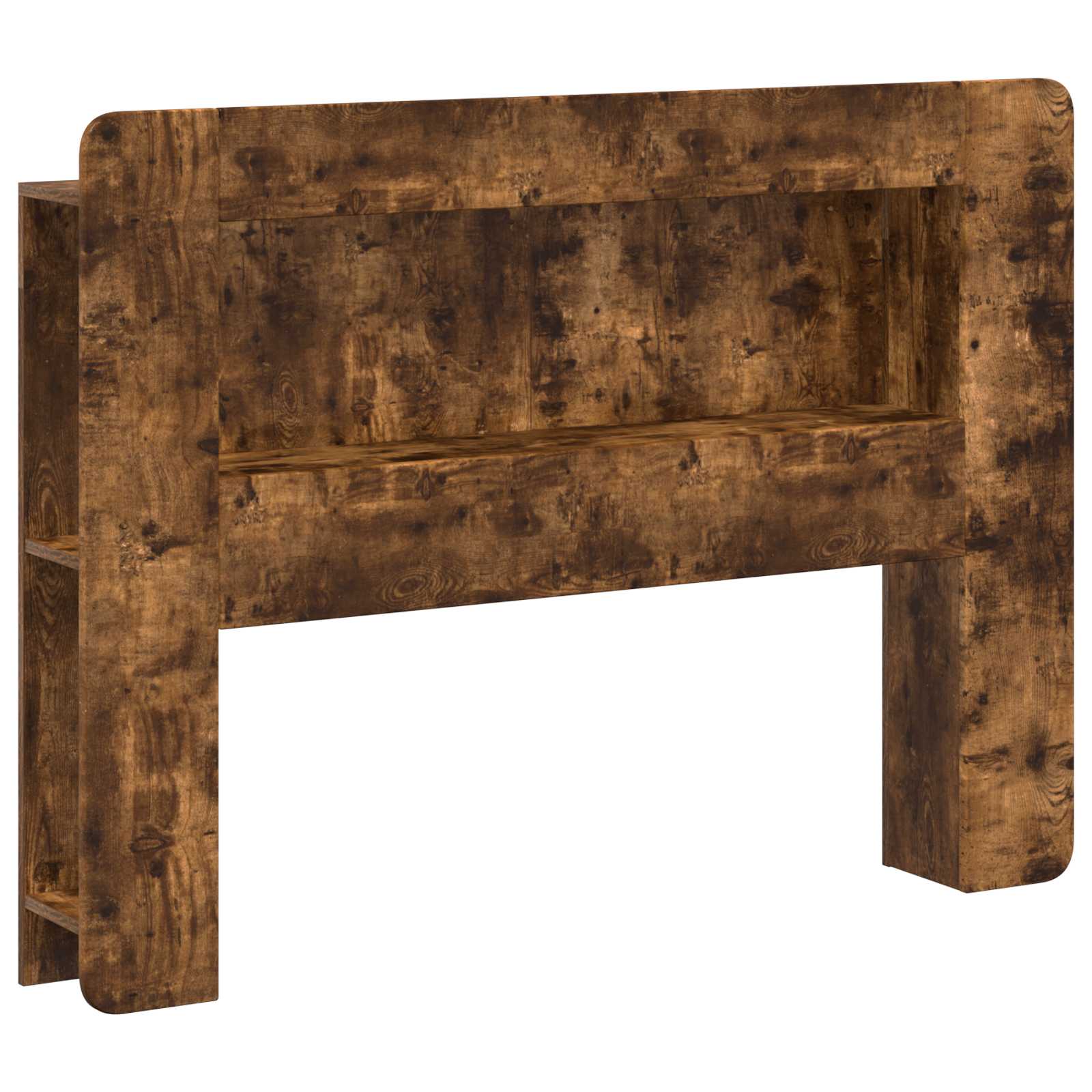 vidaXL Hoofdbordkast met opslag Gerookt Eiken 215 x 18,5 x 100 cm