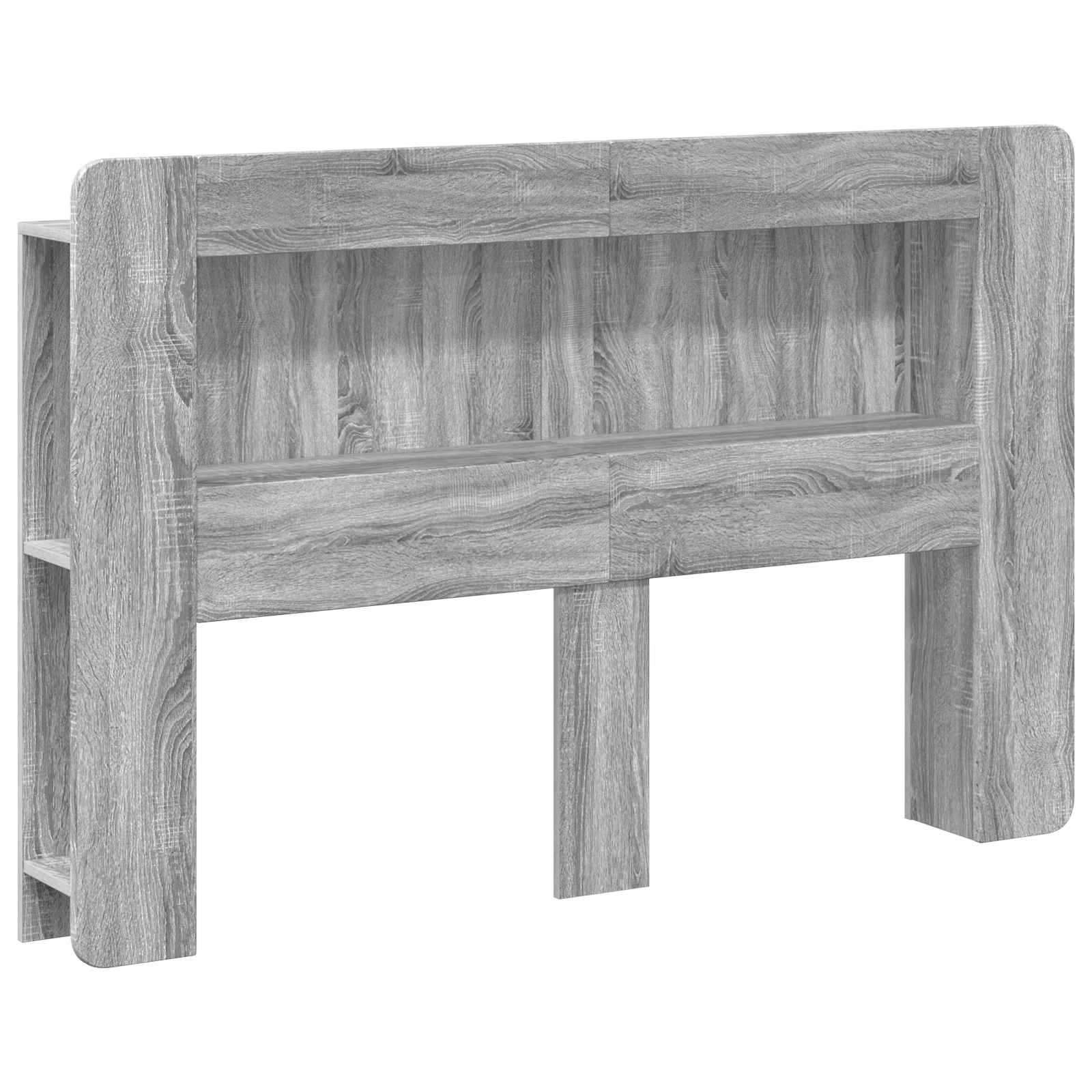 vidaXL Hoofdbordkast met opslag Gerookt Eiken 215 x 18,5 x 100 cm