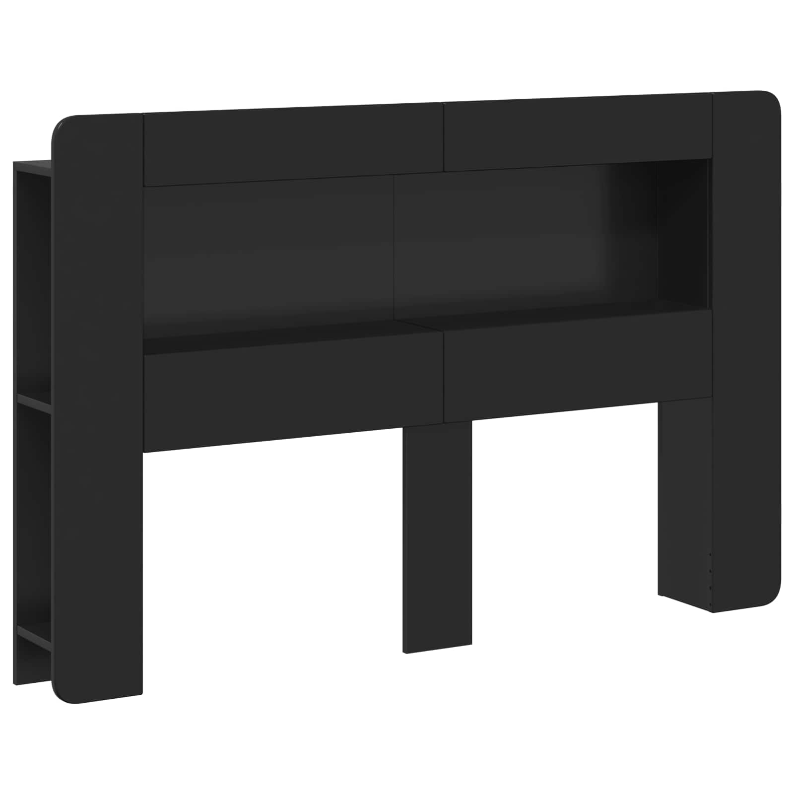 vidaXL Hoofdbordkast met opslag Gerookt Eiken 215 x 18,5 x 100 cm