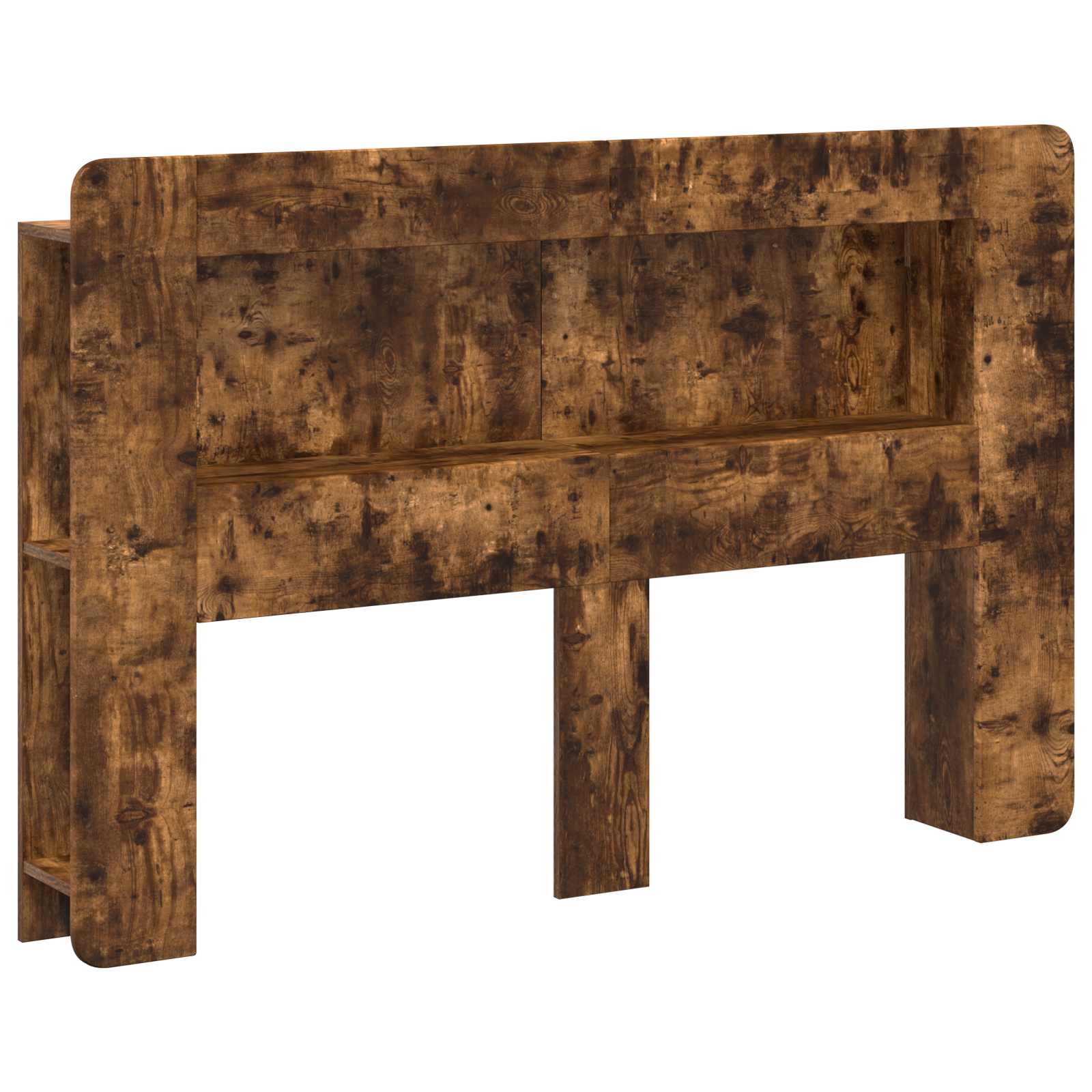 vidaXL Hoofdbordkast met opslag Gerookt Eiken 215 x 18,5 x 100 cm