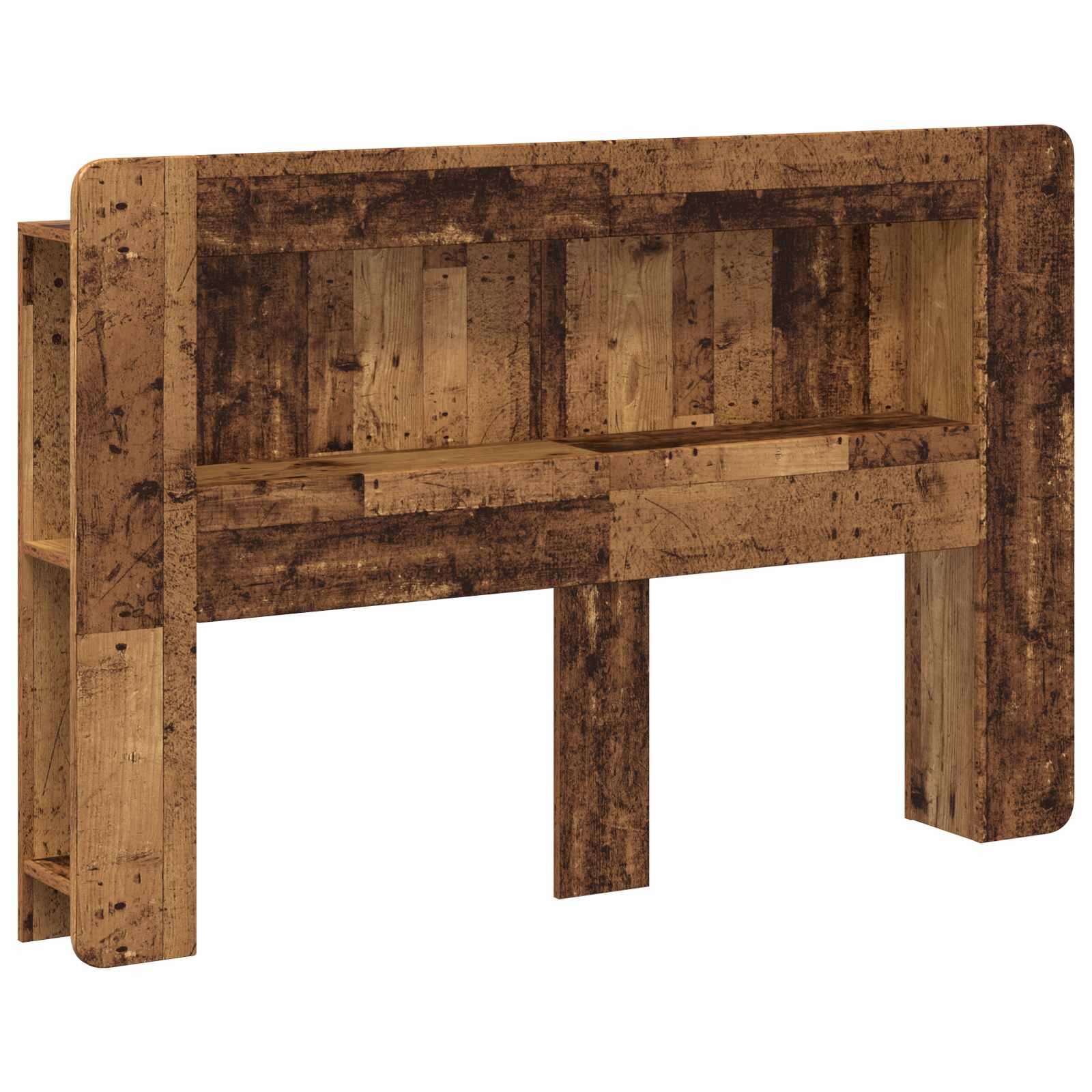 vidaXL Hoofdbordkast met opslag Gerookt Eiken 215 x 18,5 x 100 cm