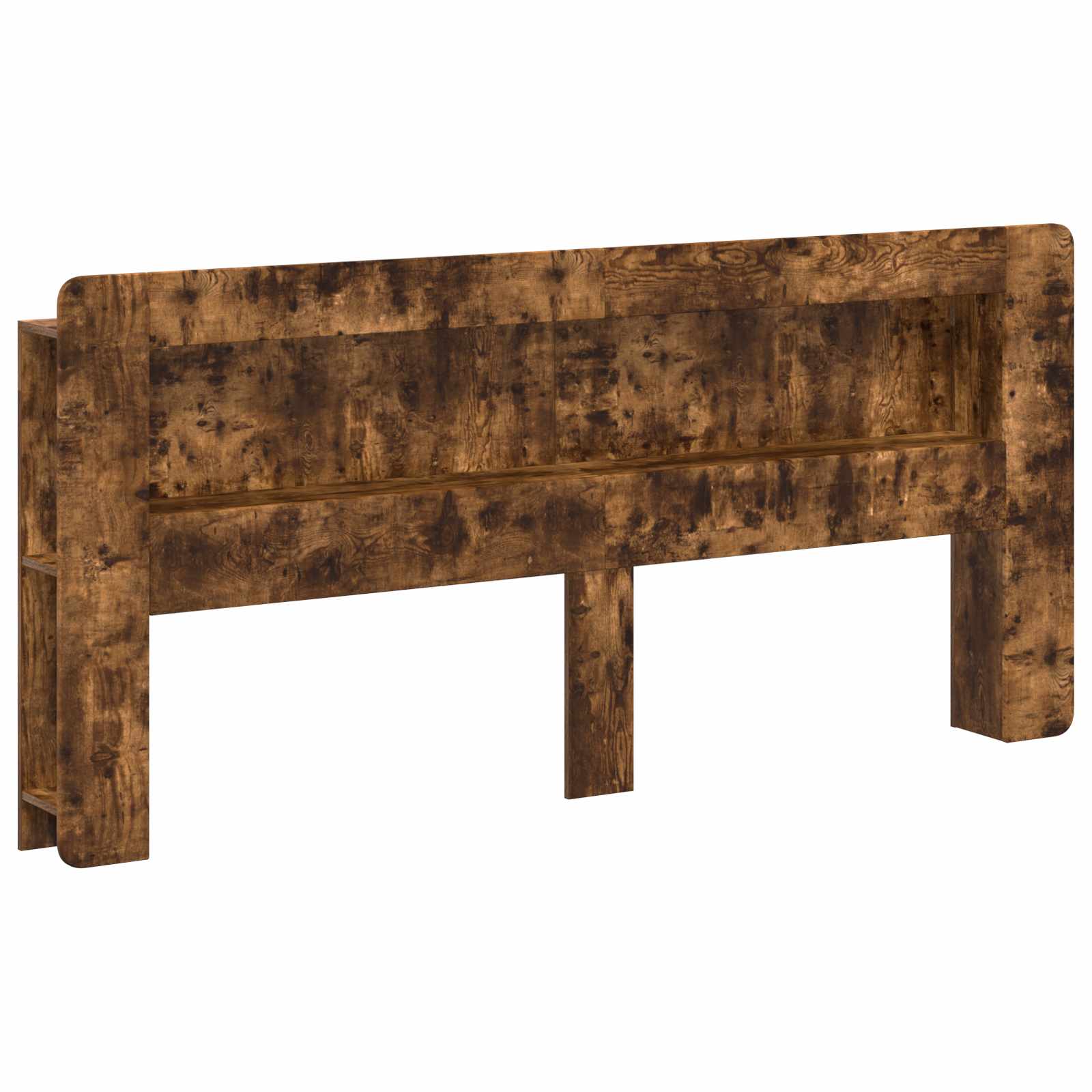 vidaXL Hoofdbordkast met opslag Gerookt Eiken 215 x 18,5 x 100 cm