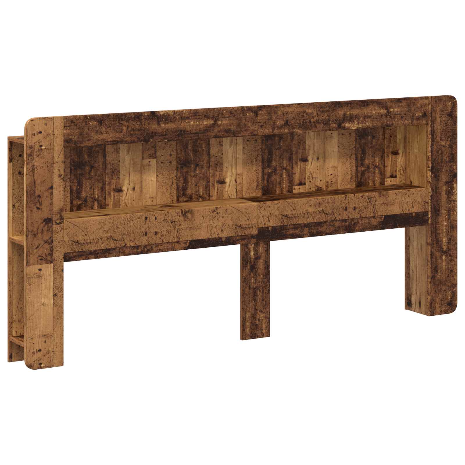 vidaXL Hoofdbordkast met opslag Gerookt Eiken 215 x 18,5 x 100 cm
