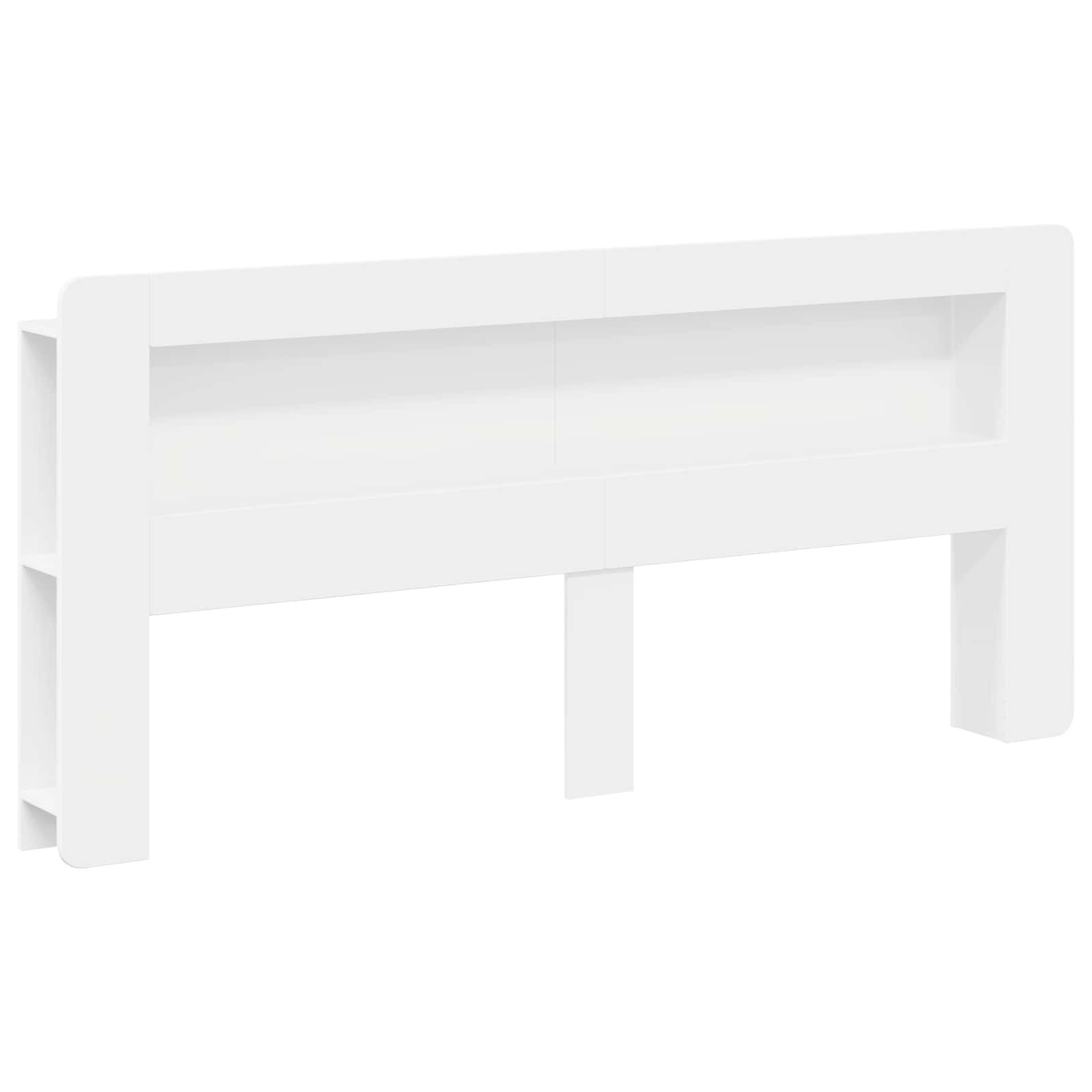 vidaXL Hoofdbordkast met opslag Gerookt Eiken 215 x 18,5 x 100 cm