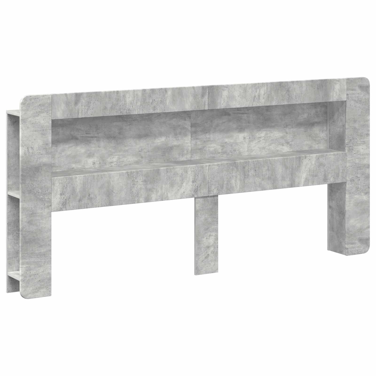 vidaXL Hoofdbordkast met opslag Gerookt Eiken 215 x 18,5 x 100 cm