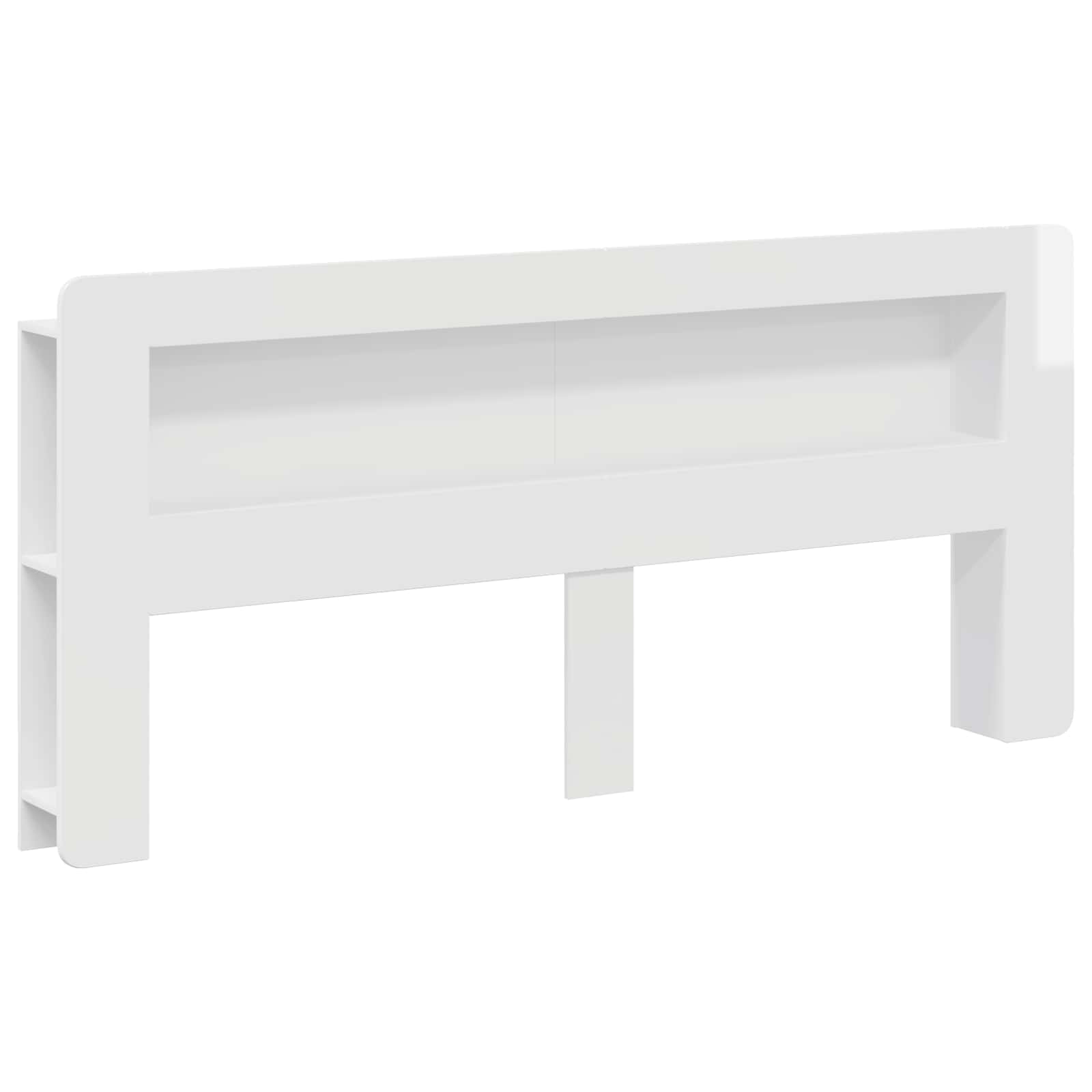 vidaXL Hoofdbordkast met opslag Gerookt Eiken 215 x 18,5 x 100 cm