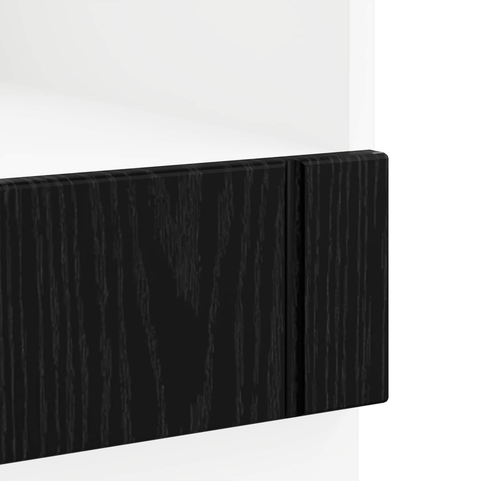 vidaXL Keukenwandkast met glazen deur Lucca bewerkt hout zwart