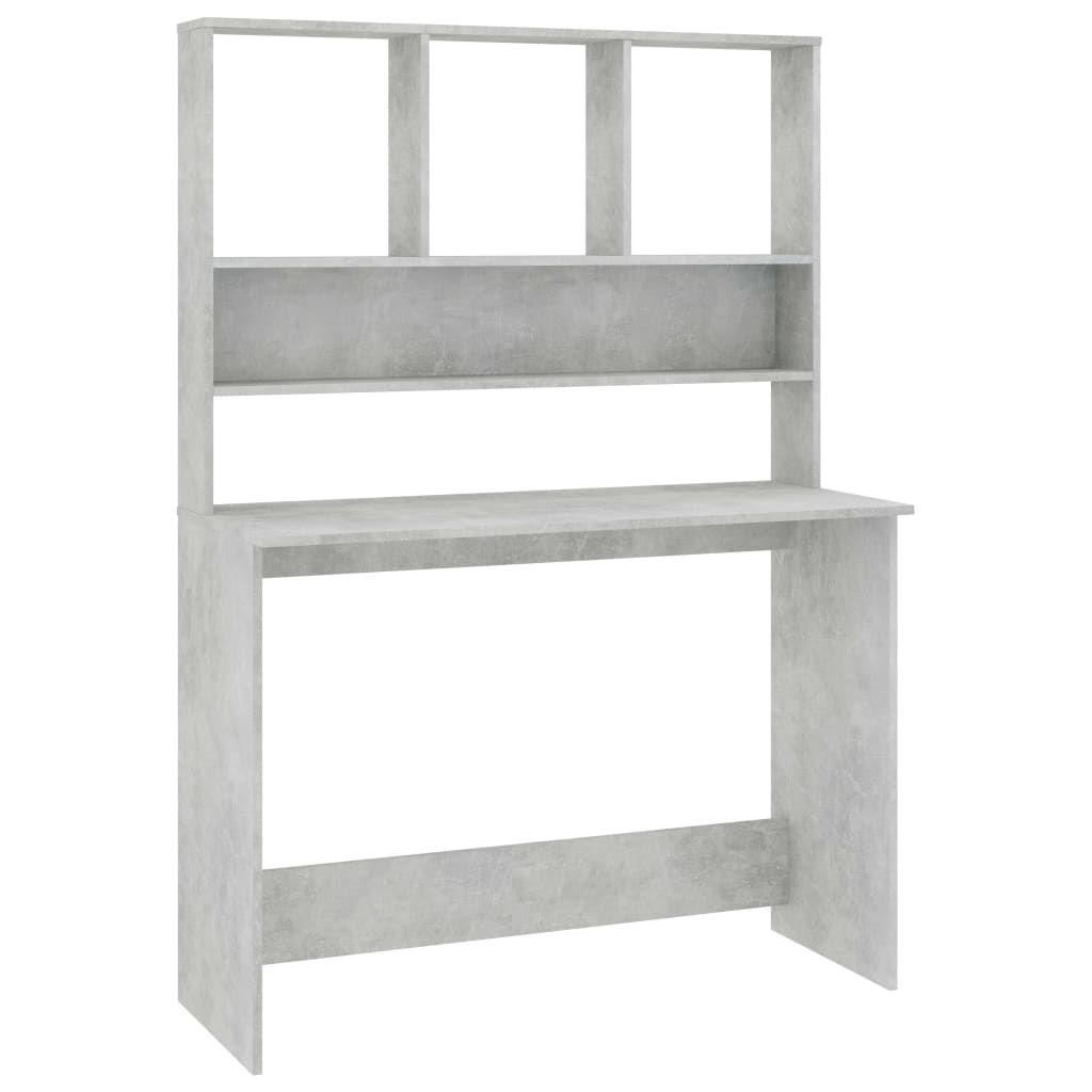vidaXL Bureau met schappen 110x45x157 cm bewerkt hout wit