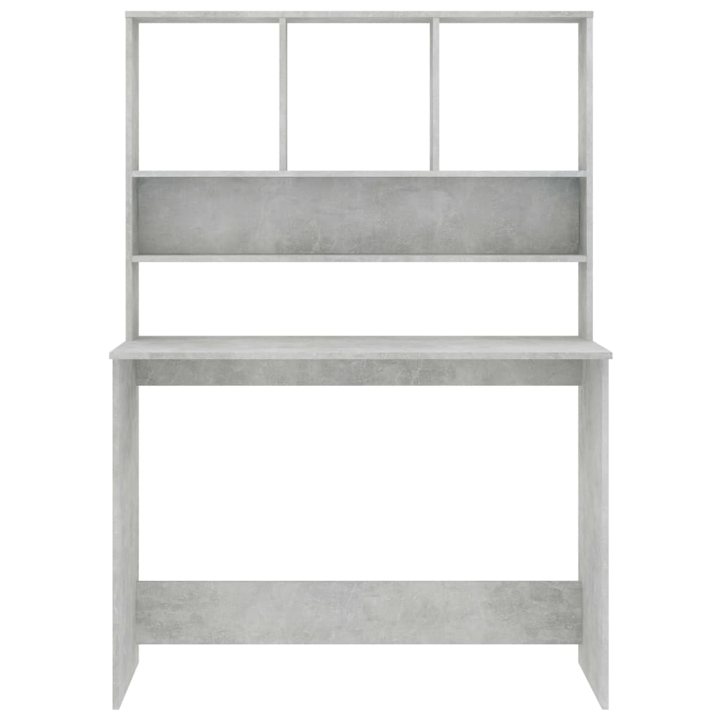 vidaXL Bureau met schappen 110x45x157 cm bewerkt hout wit