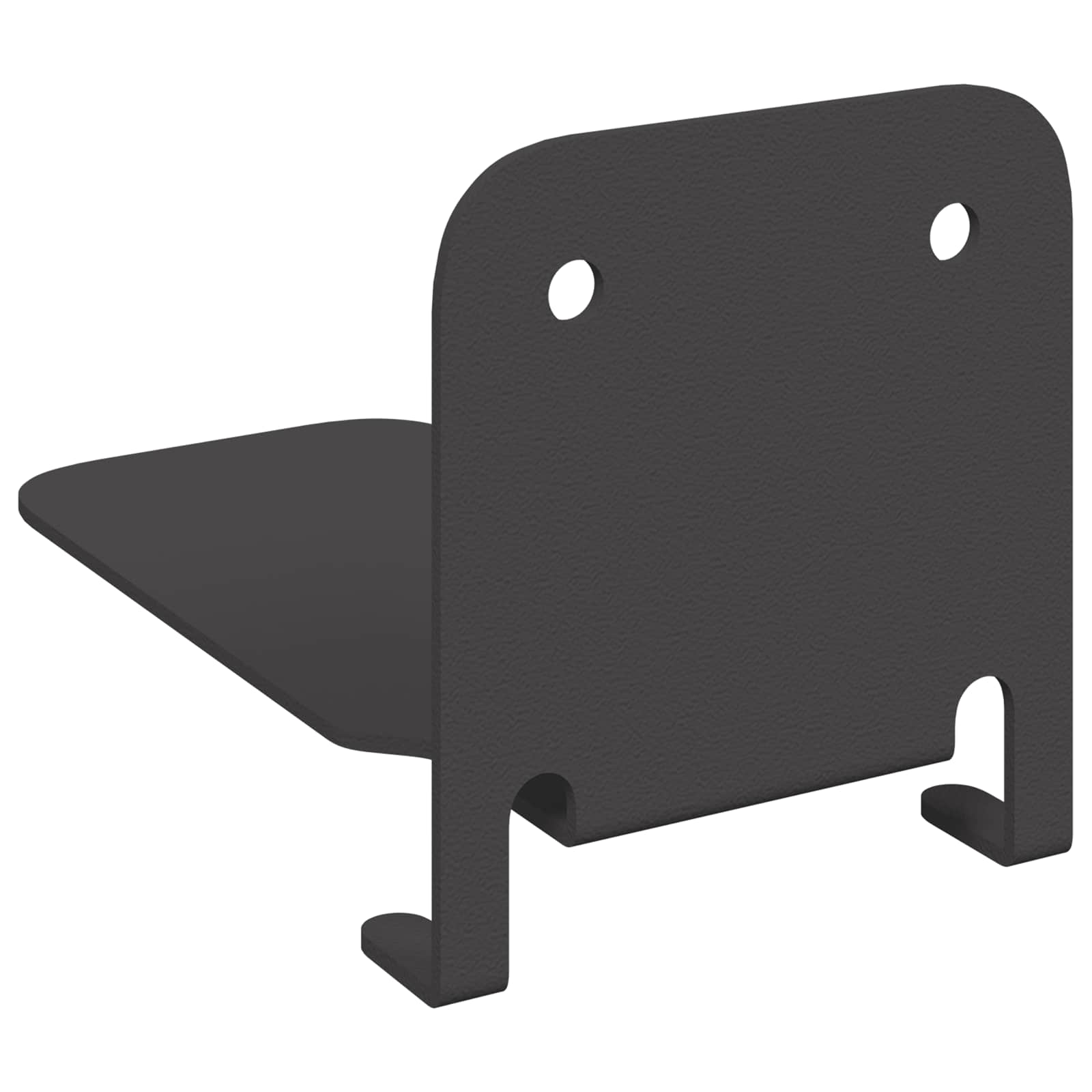 vidaXL Onzichtbare Zwevende Plank 4 pcs Zwart 6 x 11 x 6.5 cm Metaal