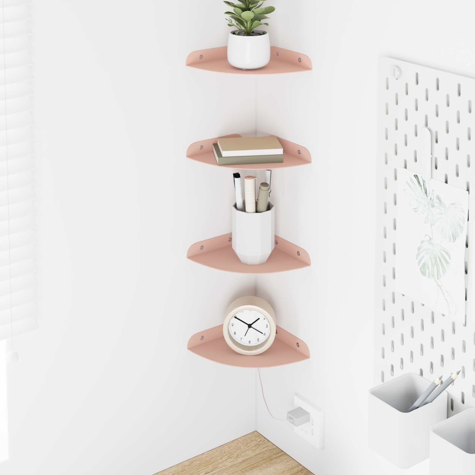 vidaXL Wandplank met plank met opslag 2 pcs Zwart 18 x 18 x 2.3 cm