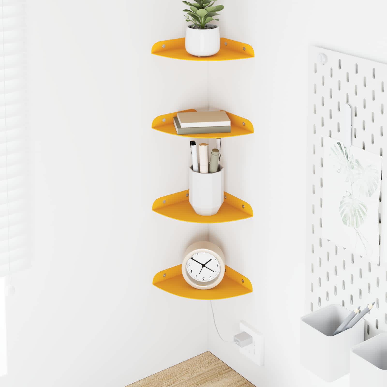 vidaXL Wandplank met plank met opslag 2 pcs Zwart 18 x 18 x 2.3 cm