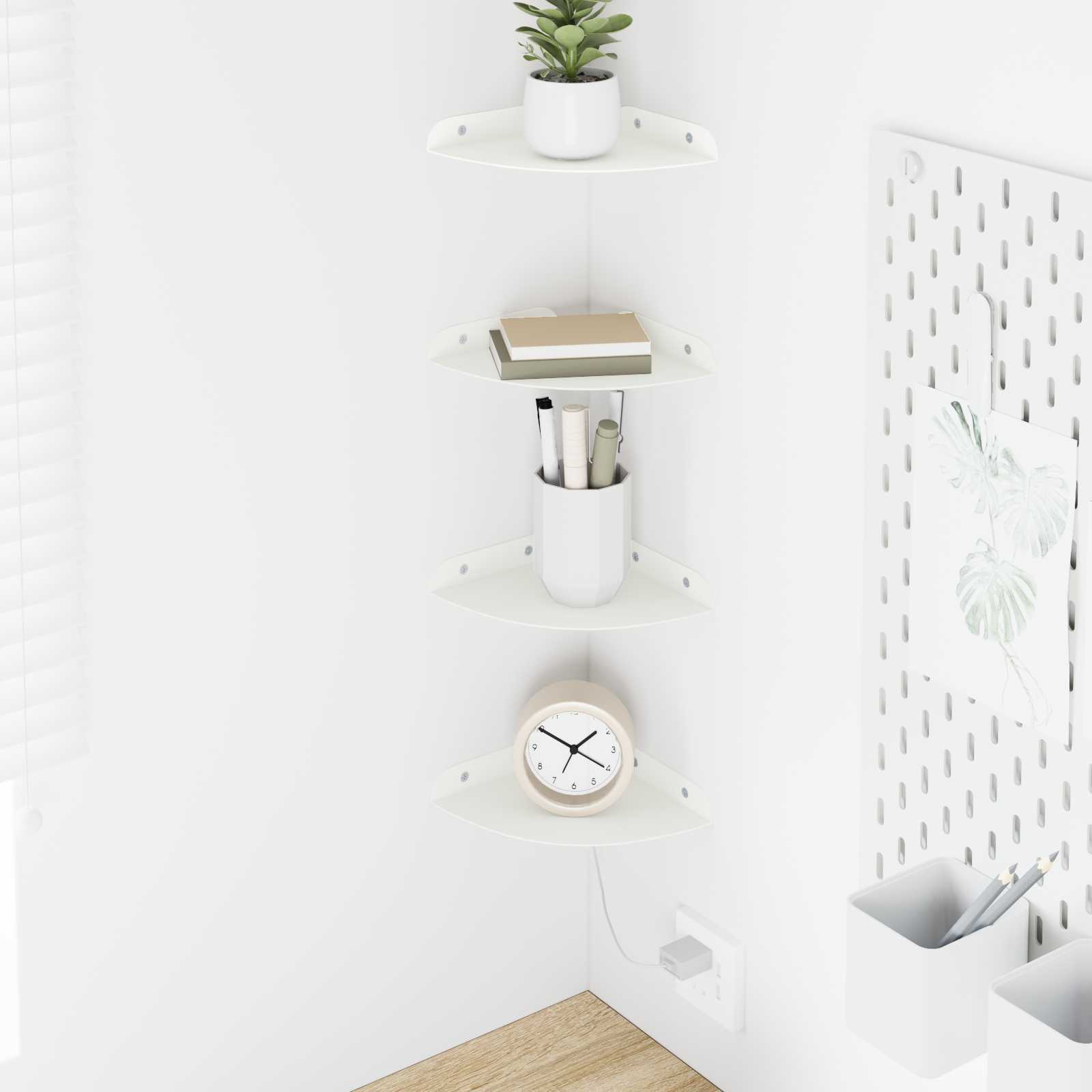 vidaXL Wandplank met plank met opslag 2 pcs Zwart 18 x 18 x 2.3 cm
