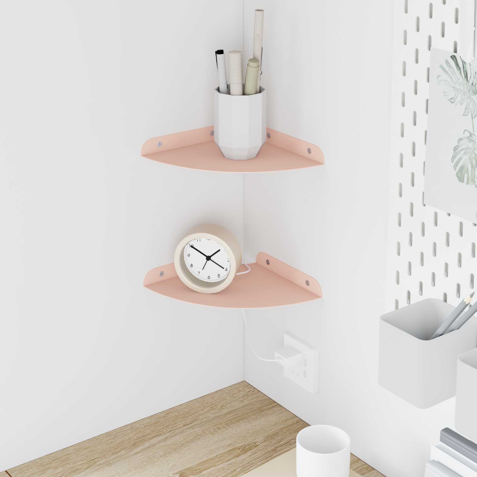 vidaXL Wandplank met plank met opslag 2 pcs Zwart 18 x 18 x 2.3 cm