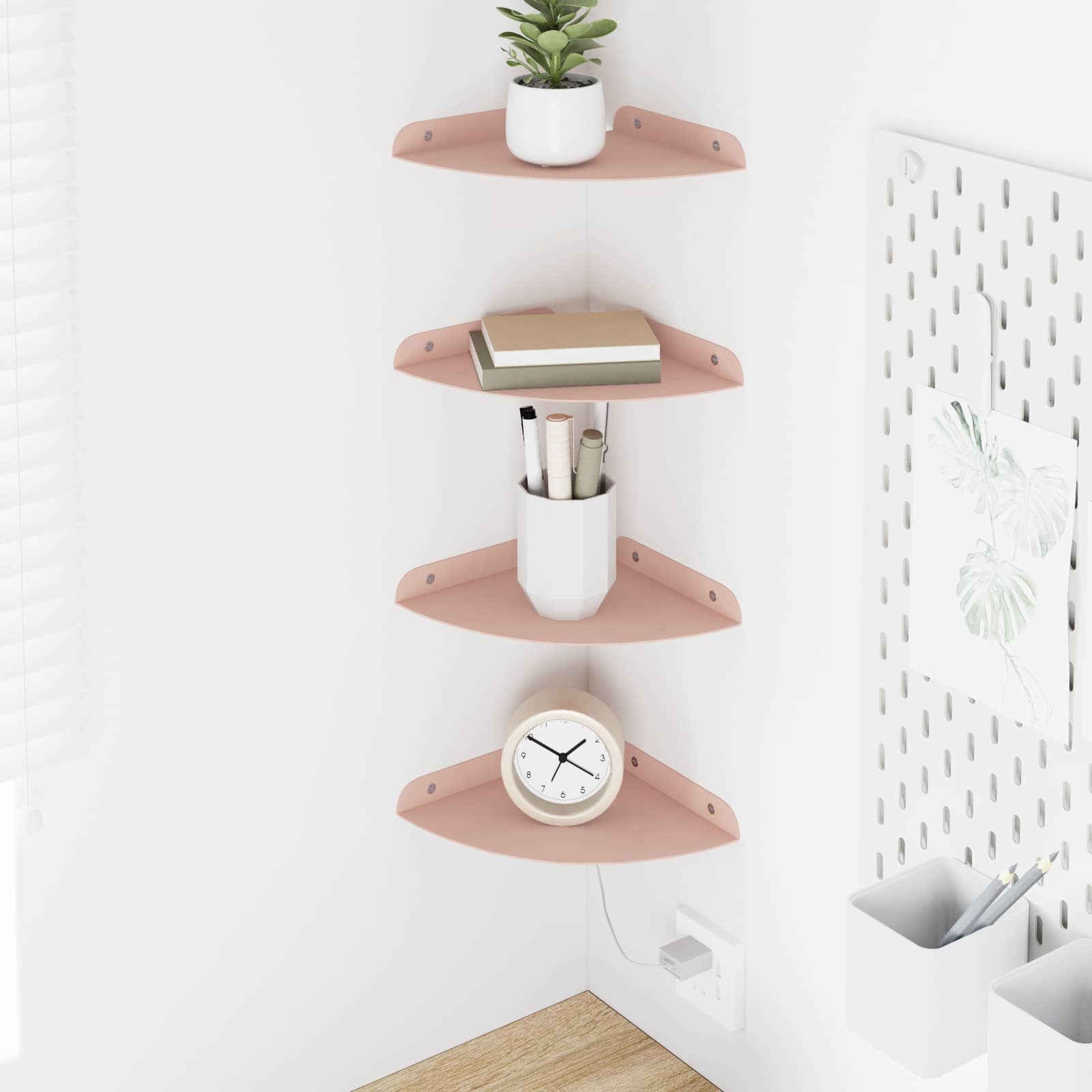 vidaXL Wandplank met plank met opslag 2 pcs Zwart 18 x 18 x 2.3 cm