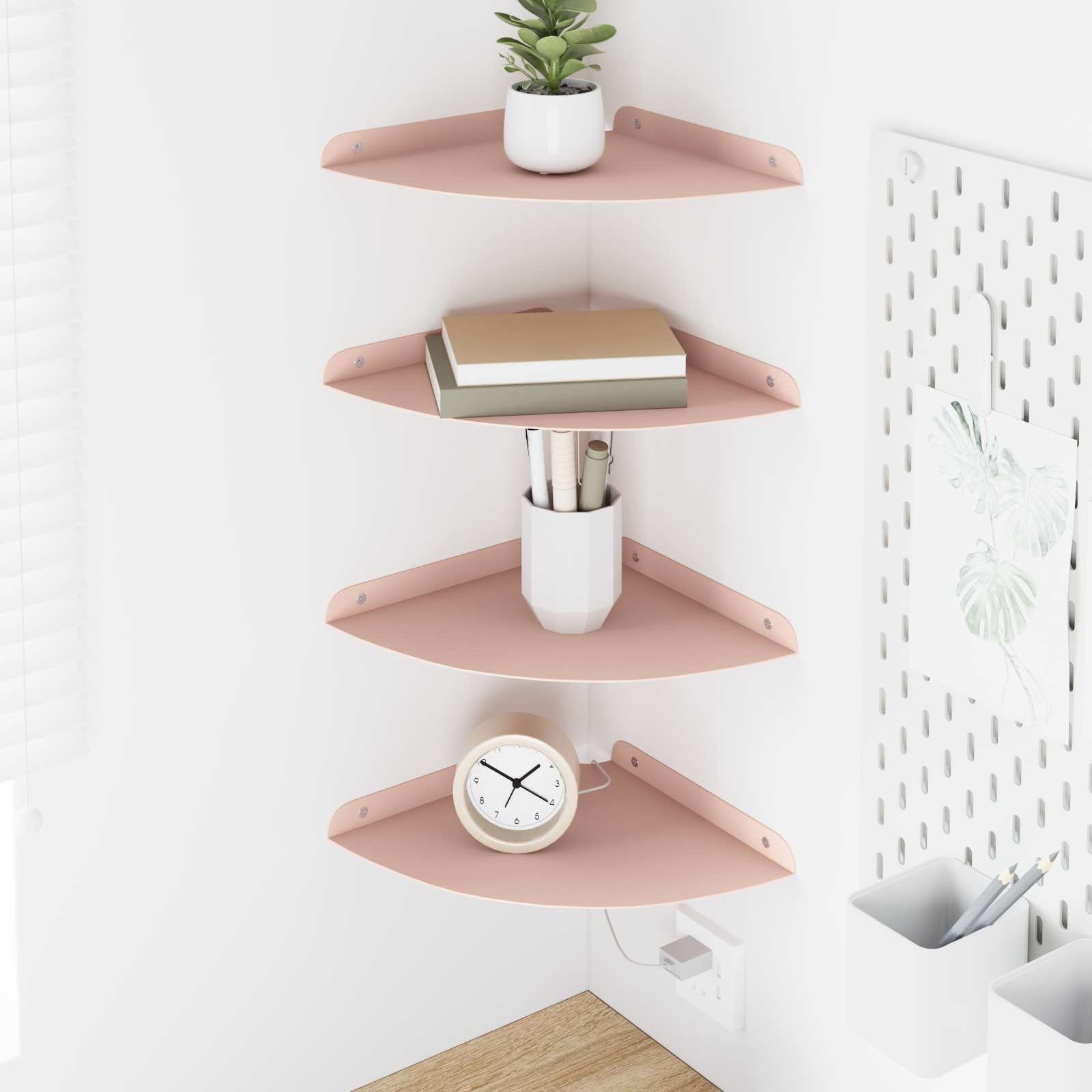 vidaXL Wandplank met plank met opslag 2 pcs Zwart 18 x 18 x 2.3 cm