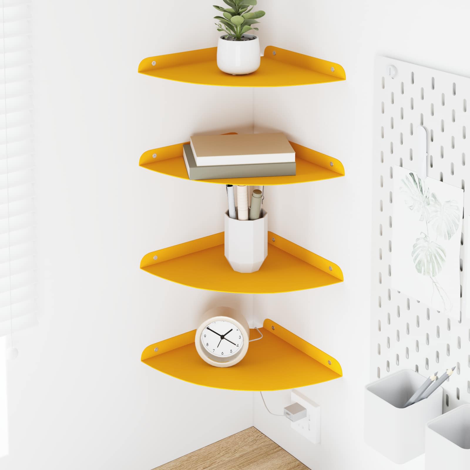vidaXL Wandplank met plank met opslag 2 pcs Zwart 18 x 18 x 2.3 cm