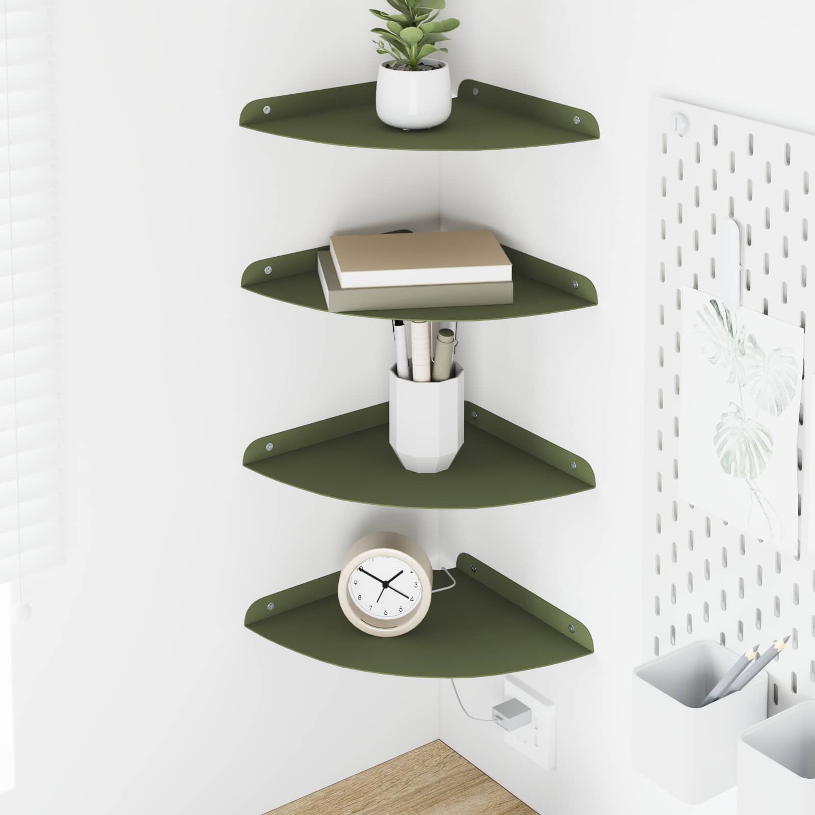 vidaXL Wandplank met plank met opslag 2 pcs Zwart 18 x 18 x 2.3 cm
