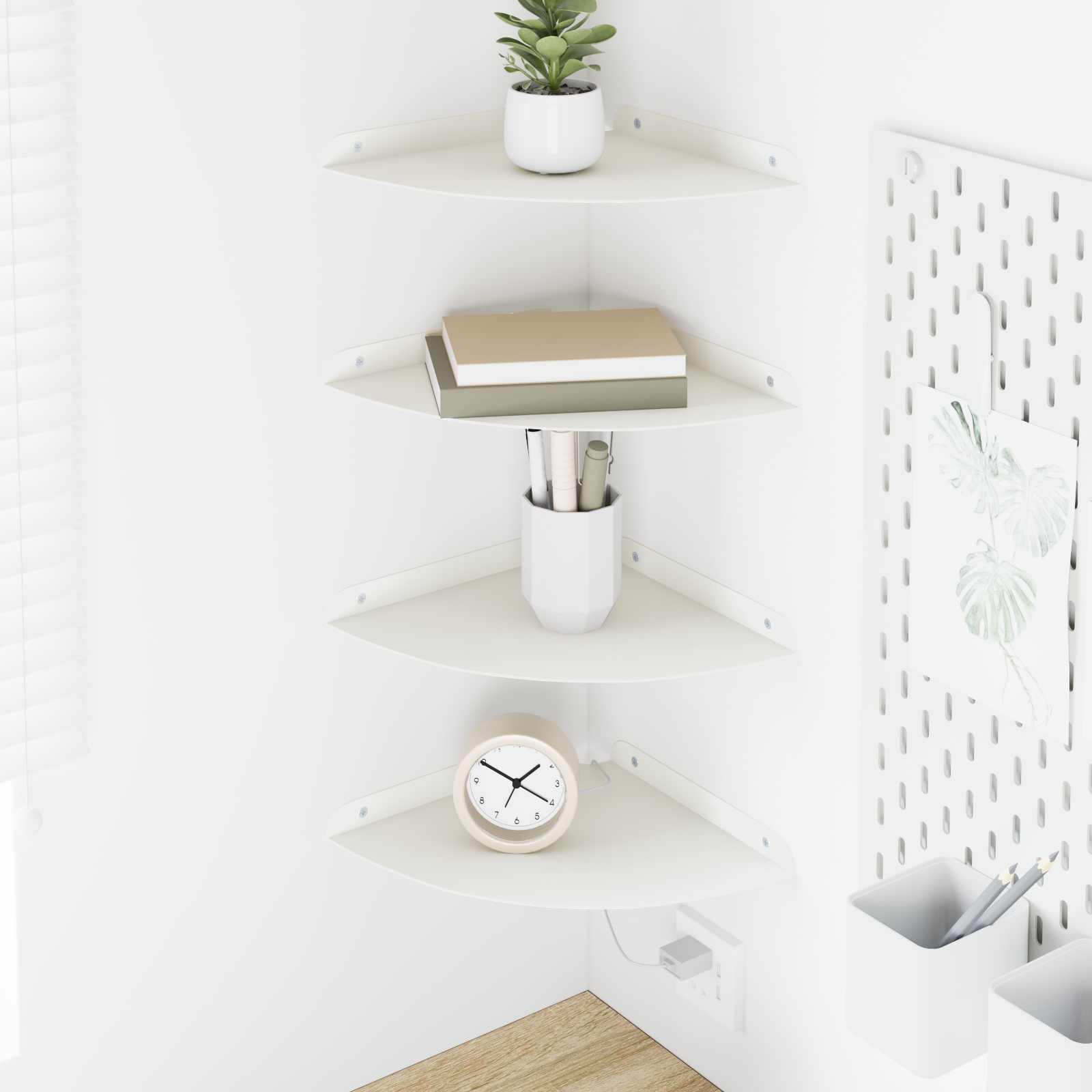 vidaXL Wandplank met plank met opslag 2 pcs Zwart 18 x 18 x 2.3 cm