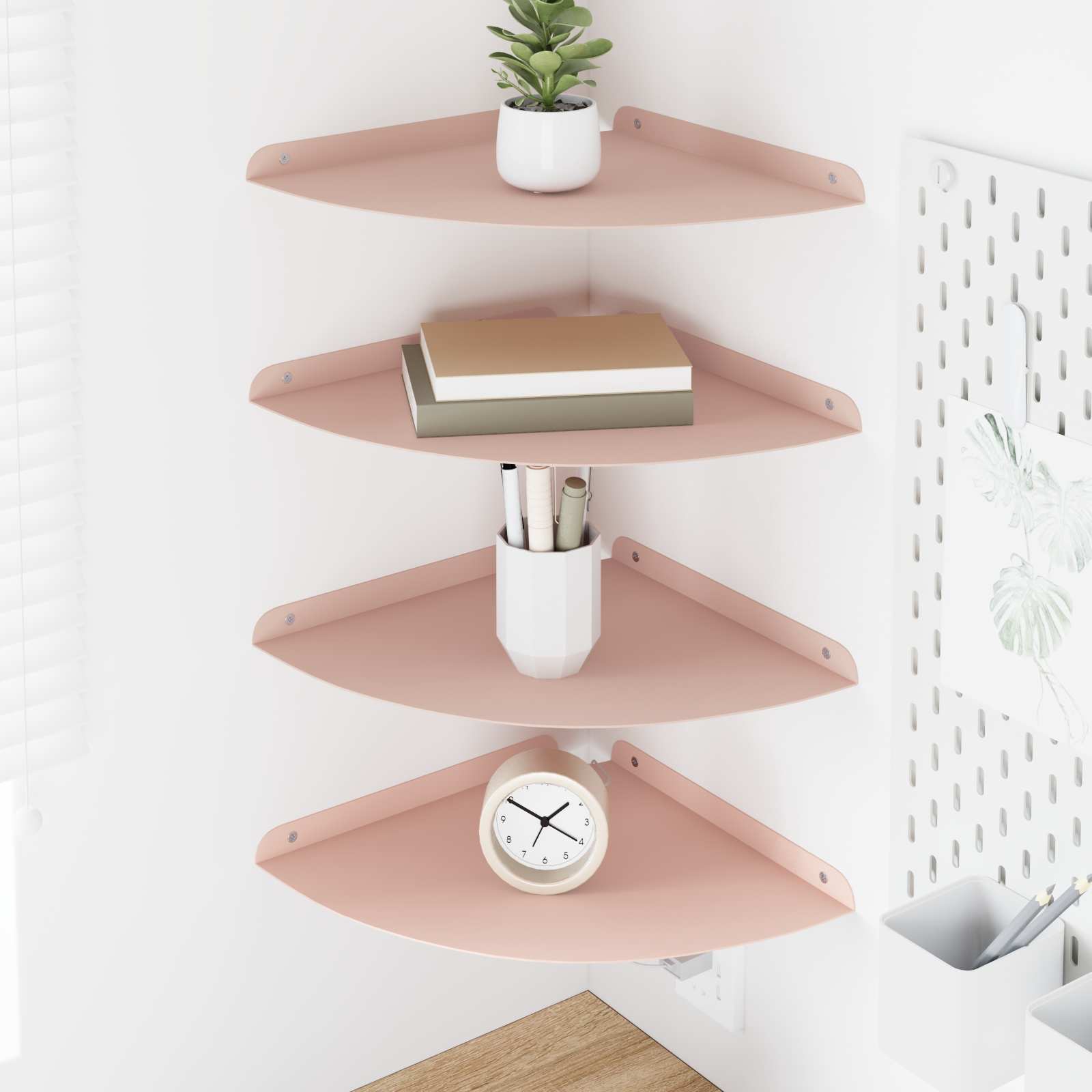 vidaXL Wandplank met plank met opslag 2 pcs Zwart 18 x 18 x 2.3 cm