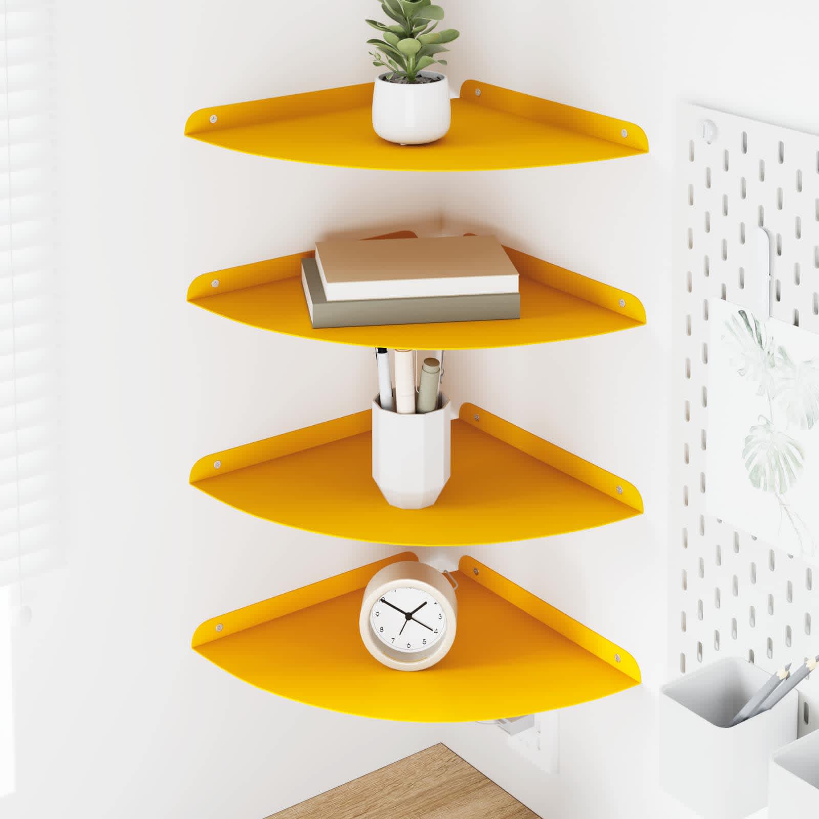 vidaXL Wandplank met plank met opslag 2 pcs Zwart 18 x 18 x 2.3 cm