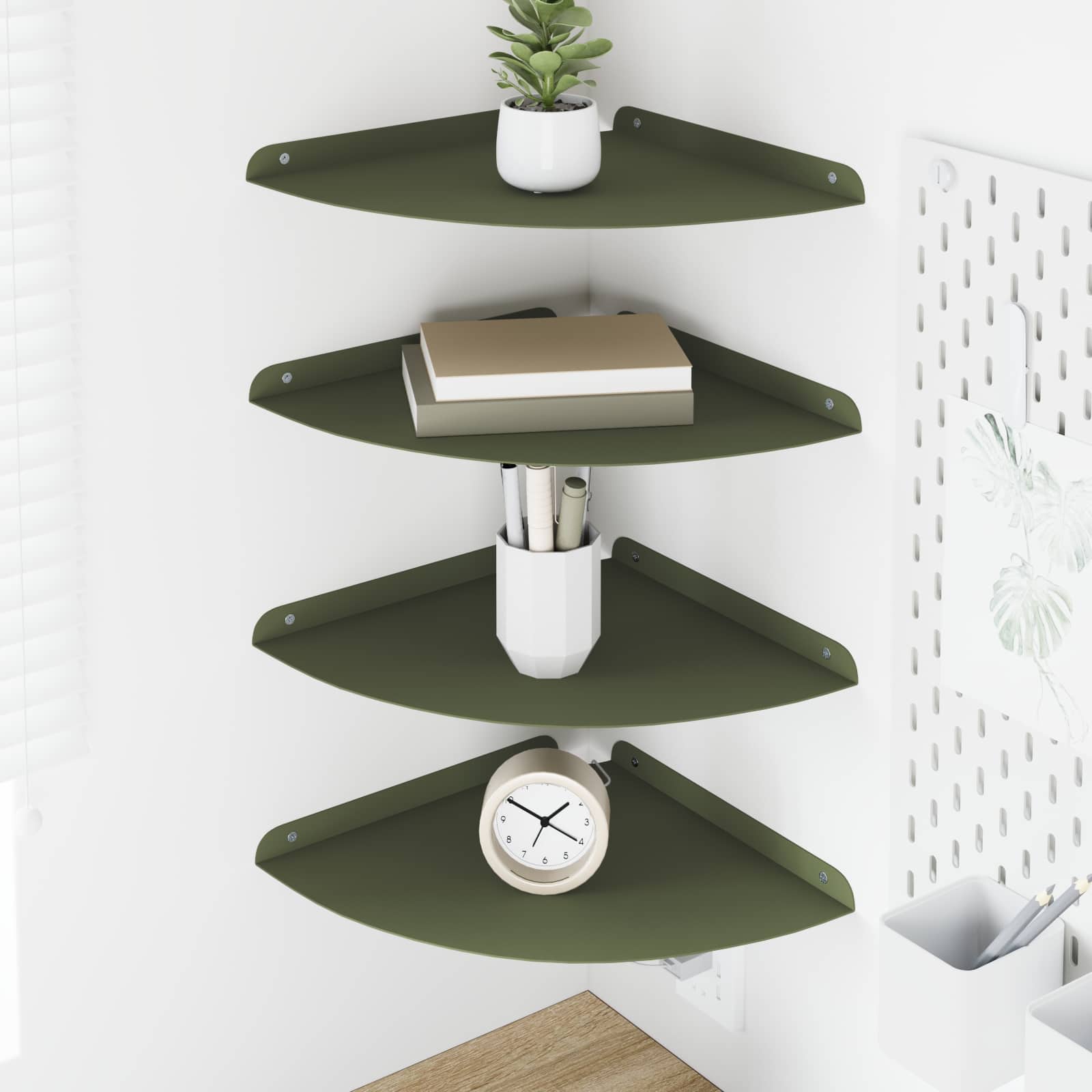 vidaXL Wandplank met plank met opslag 2 pcs Zwart 18 x 18 x 2.3 cm