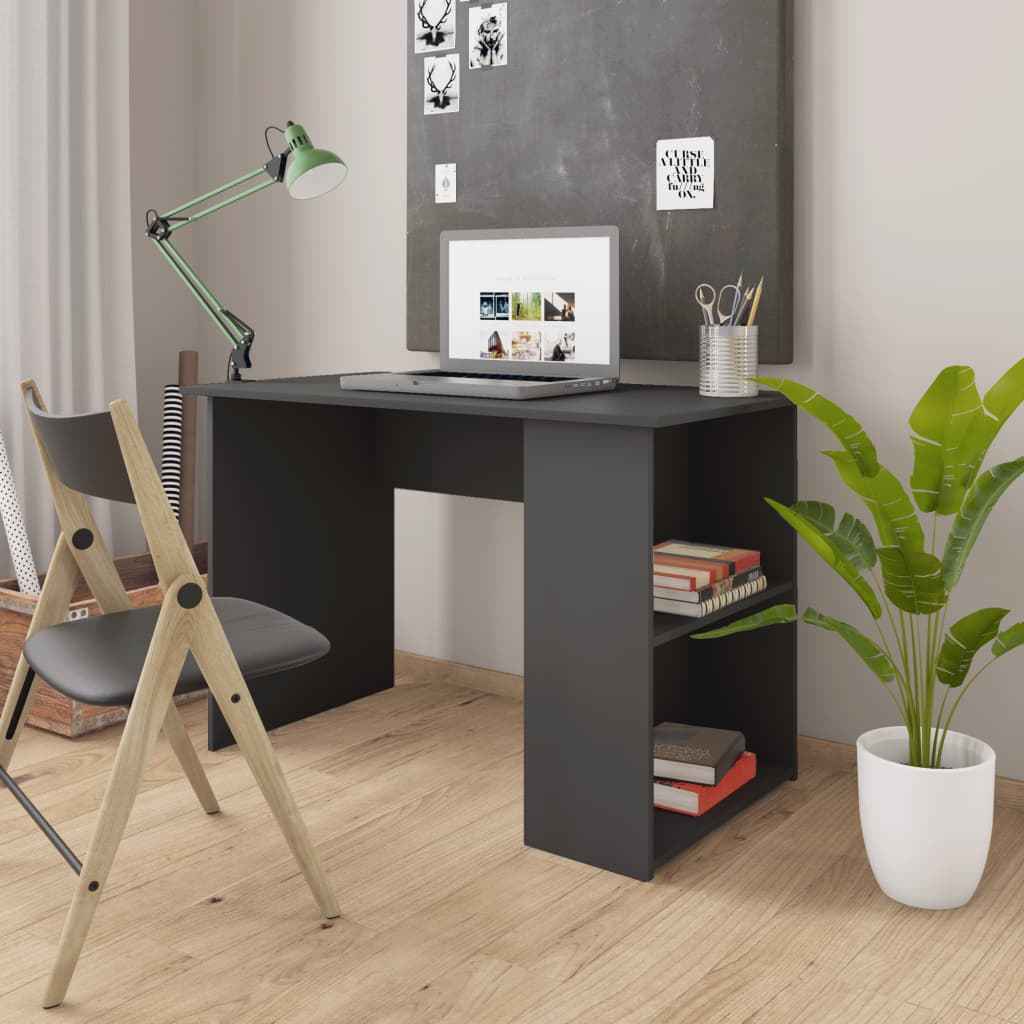 vidaXL Bureau 110x60x73 cm bewerkt hout wit