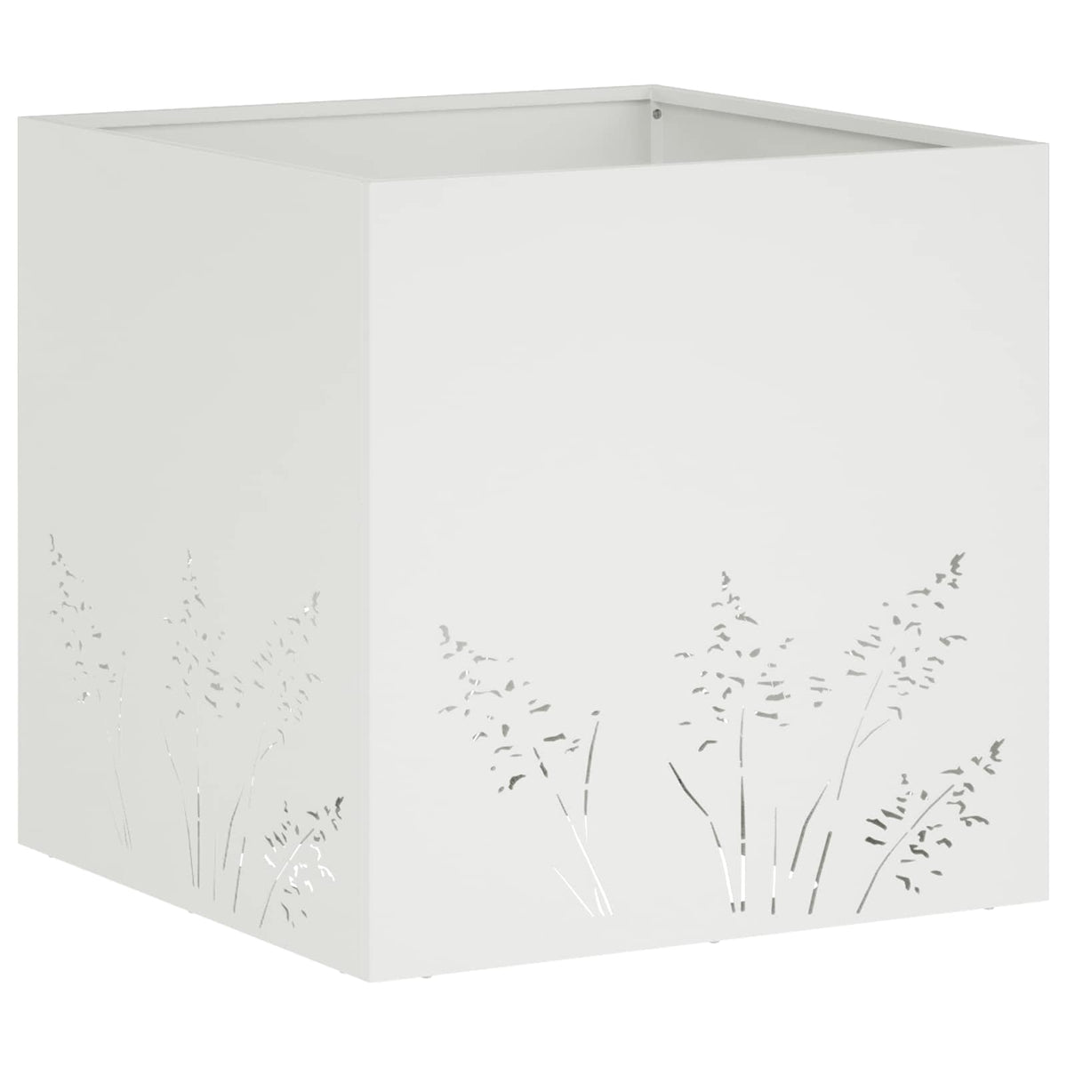 vidaXL Plantenbak zilver 50 x 50 x 49 cm Roestvrij staal