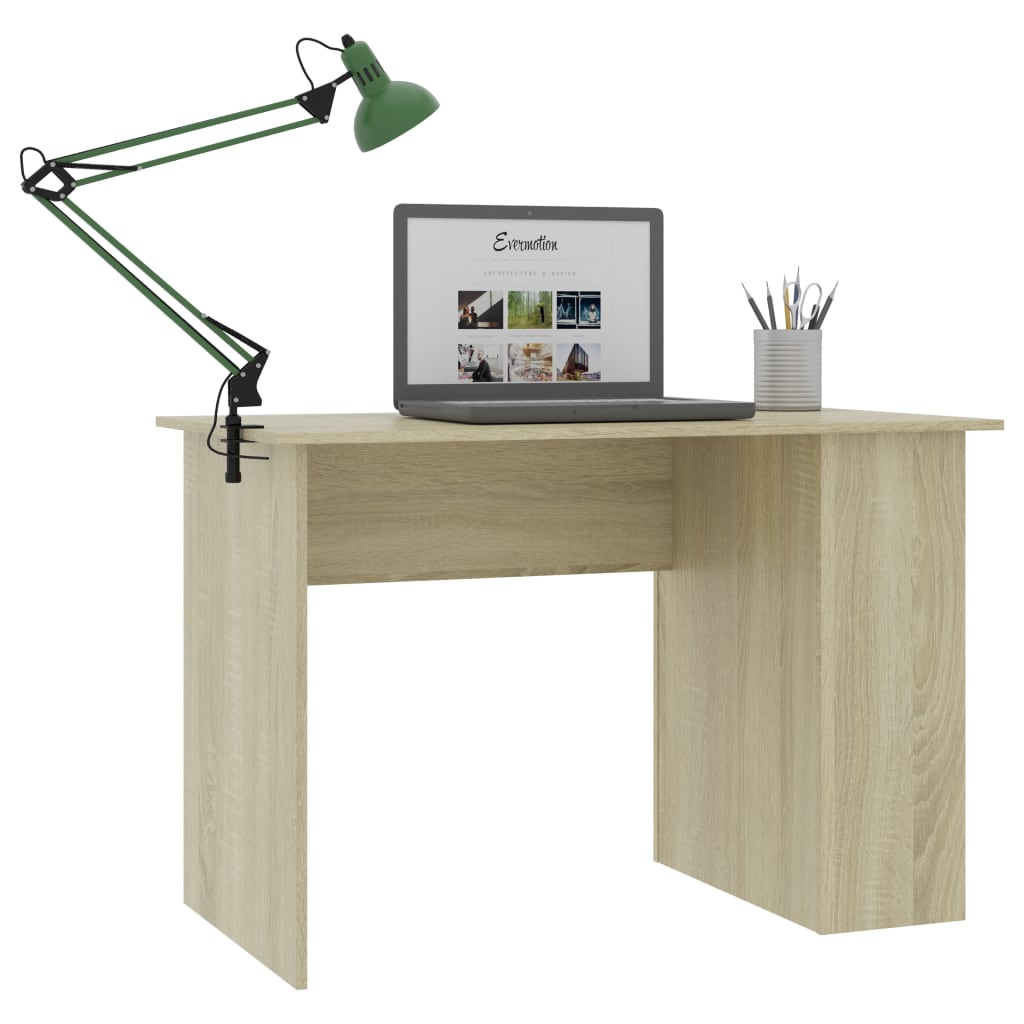 vidaXL Bureau 110x60x73 cm bewerkt hout wit