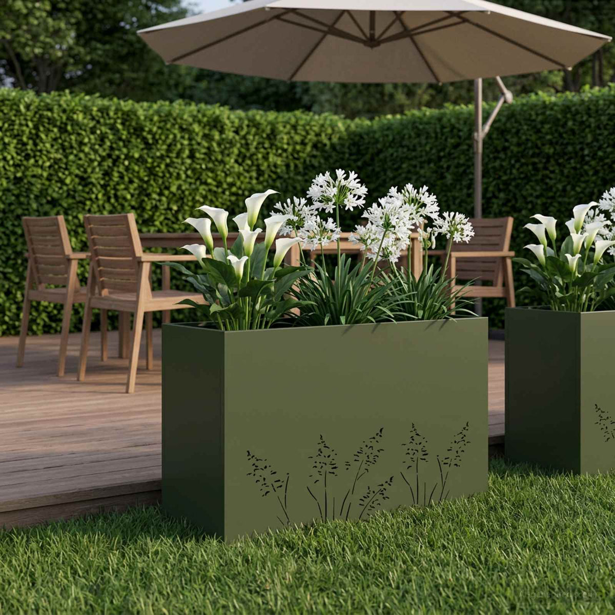 vidaXL Plantenbak zilver 50 x 50 x 49 cm Roestvrij staal