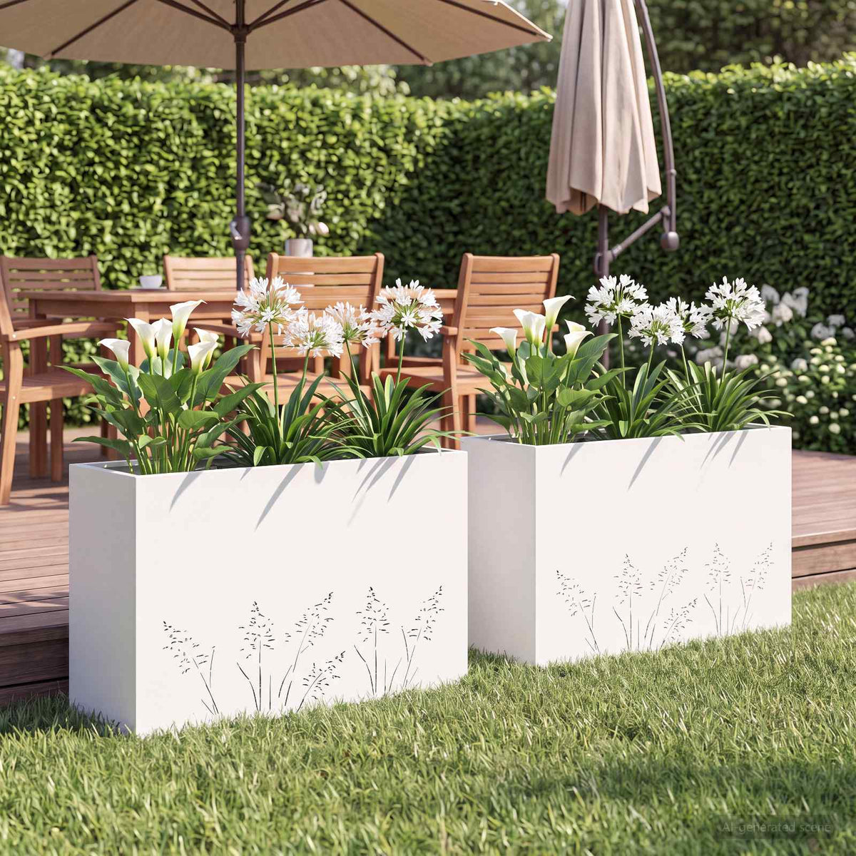 vidaXL Plantenbak zilver 50 x 50 x 49 cm Roestvrij staal