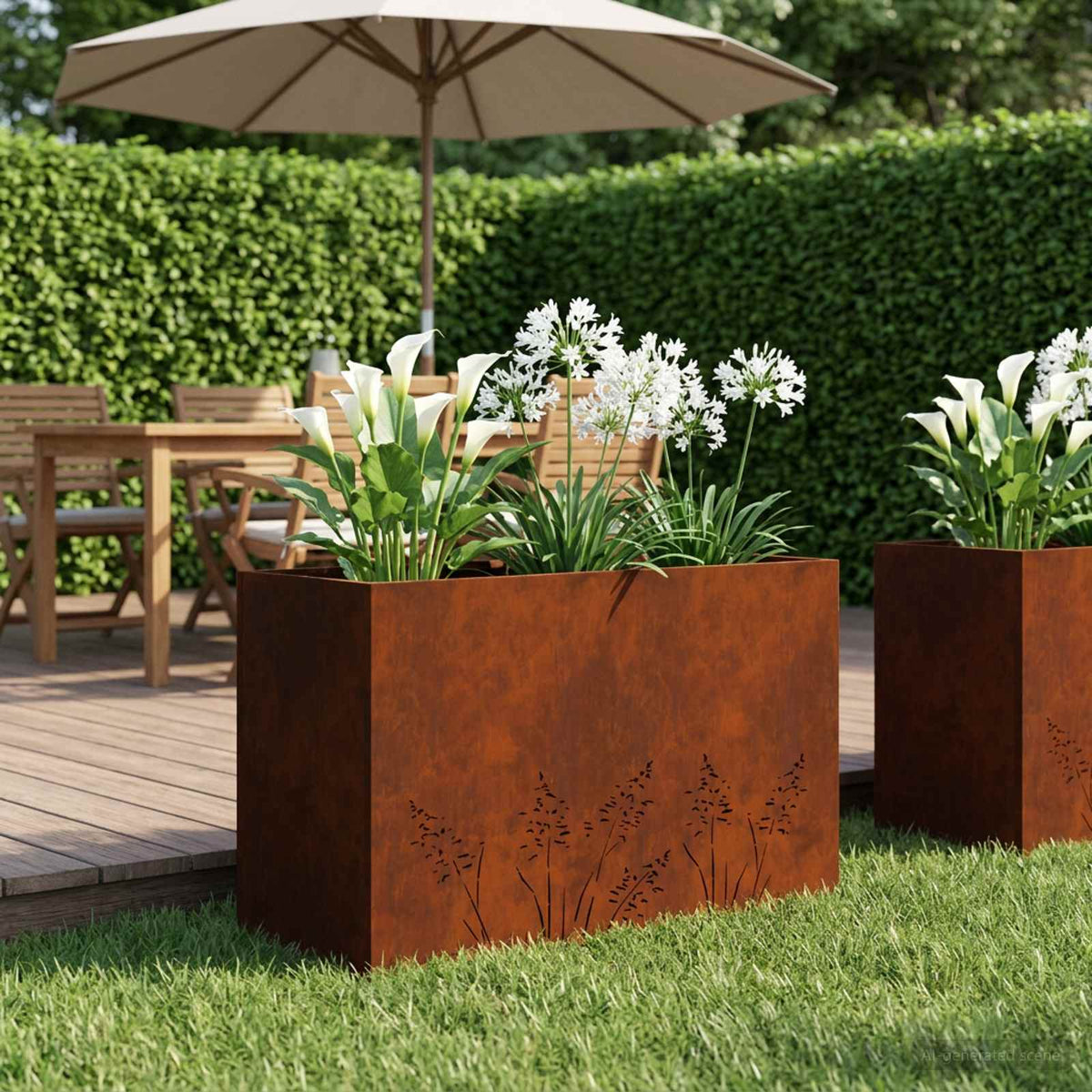 vidaXL Plantenbak zilver 50 x 50 x 49 cm Roestvrij staal