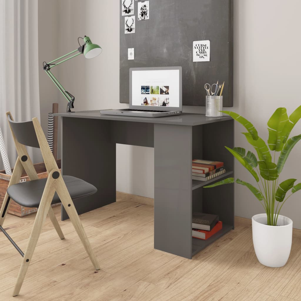 vidaXL Bureau 110x60x73 cm bewerkt hout wit