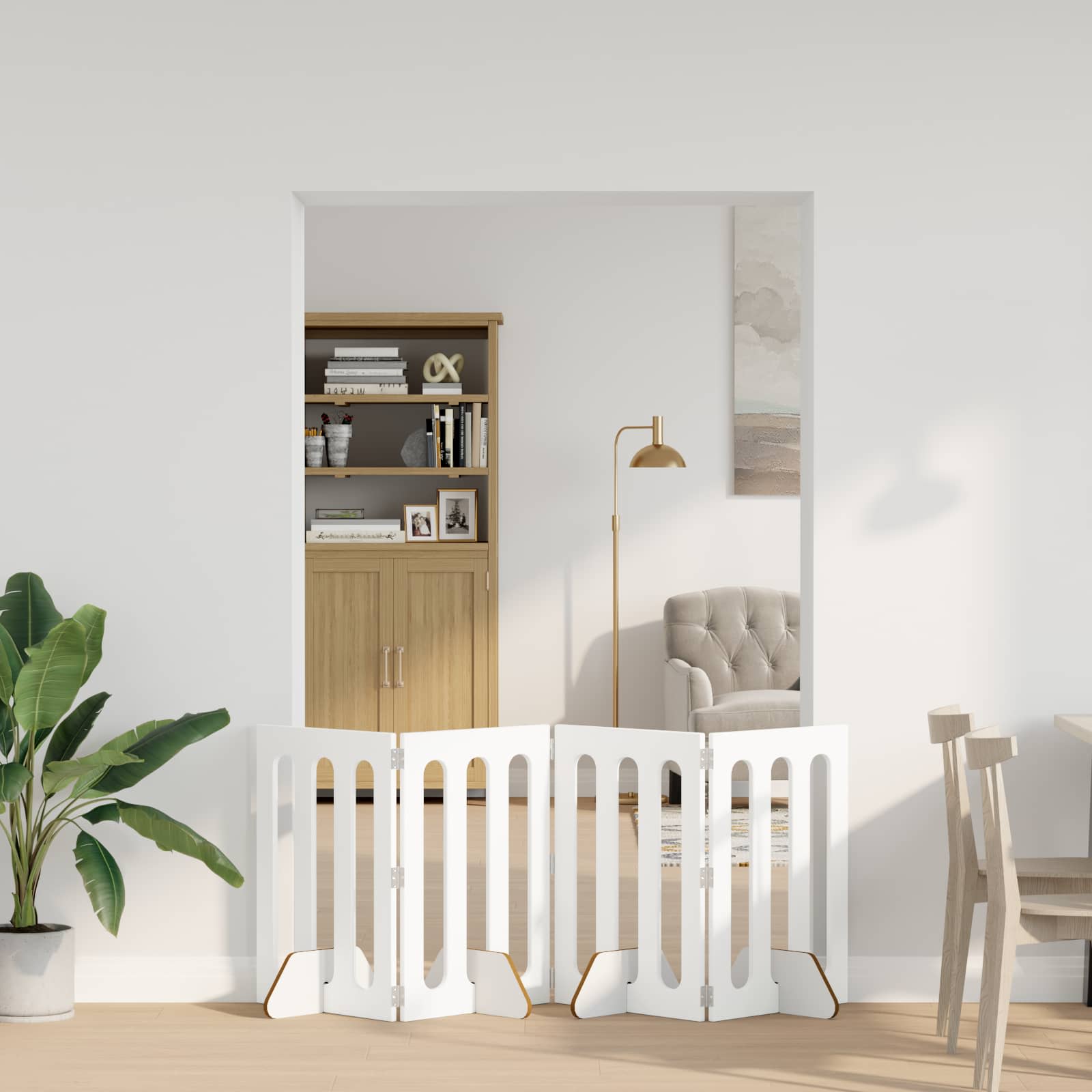 vidaXL Opvouwbaar huisdierhek 2 pcs Wit 100,5 x 38 x 90 cm