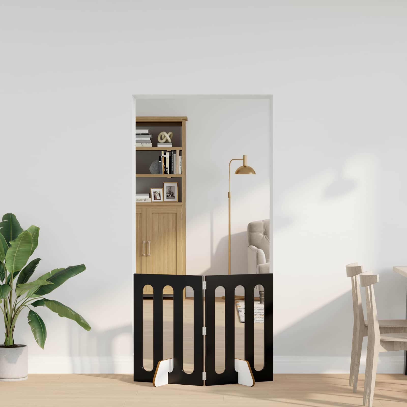 vidaXL Opvouwbaar huisdierhek 2 pcs Wit 100,5 x 38 x 90 cm