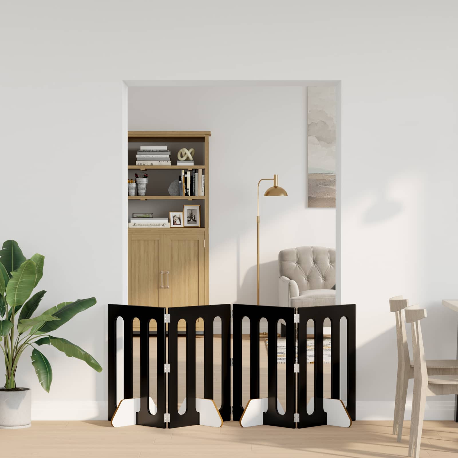 vidaXL Opvouwbaar huisdierhek 2 pcs Wit 100,5 x 38 x 90 cm